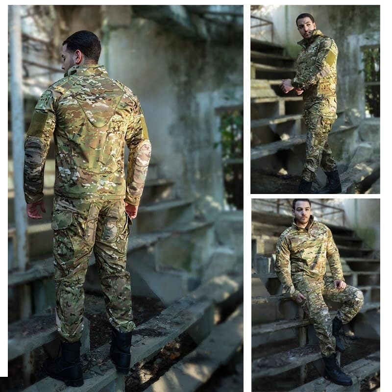 Ensemble d'uniforme De Camouflage Tactique avec Coudières Et Genouillères EVA for Airsoft Chasse