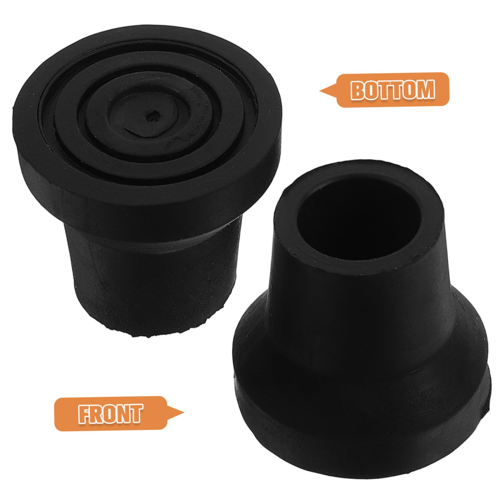 NULYLU 8pcs 16mm Non-Slip Cane Tips Walker Rubber Mat Replacement Tips for Walking Sticks Crutches Anti-Slip Cane Bottom