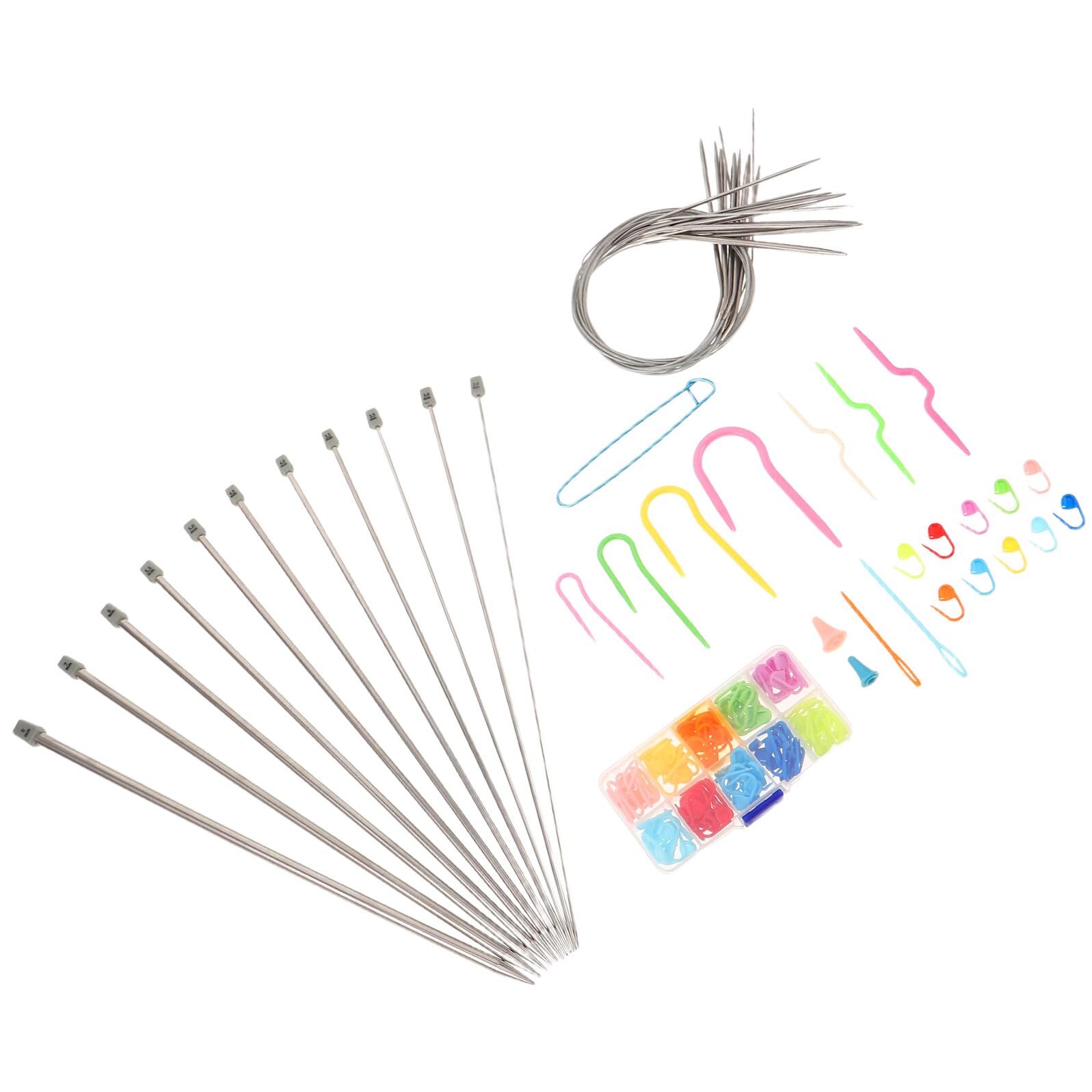 Strumenti per Maglieria e Uncinetto Kit per Tappeto all Uncinetto e Maglione Aghi per Tessitura e Segnapunti Accessori Essenziali per Principianti e Esperti Materiale di qualità