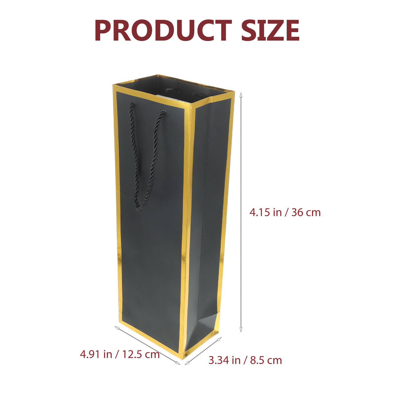 INOOMP 12 Bolsas Portátiles para Botella de Vino de Papel, Resistentes y Exquisitamente Diseñadas para Proteger Botellas en Restaurantes o Parques