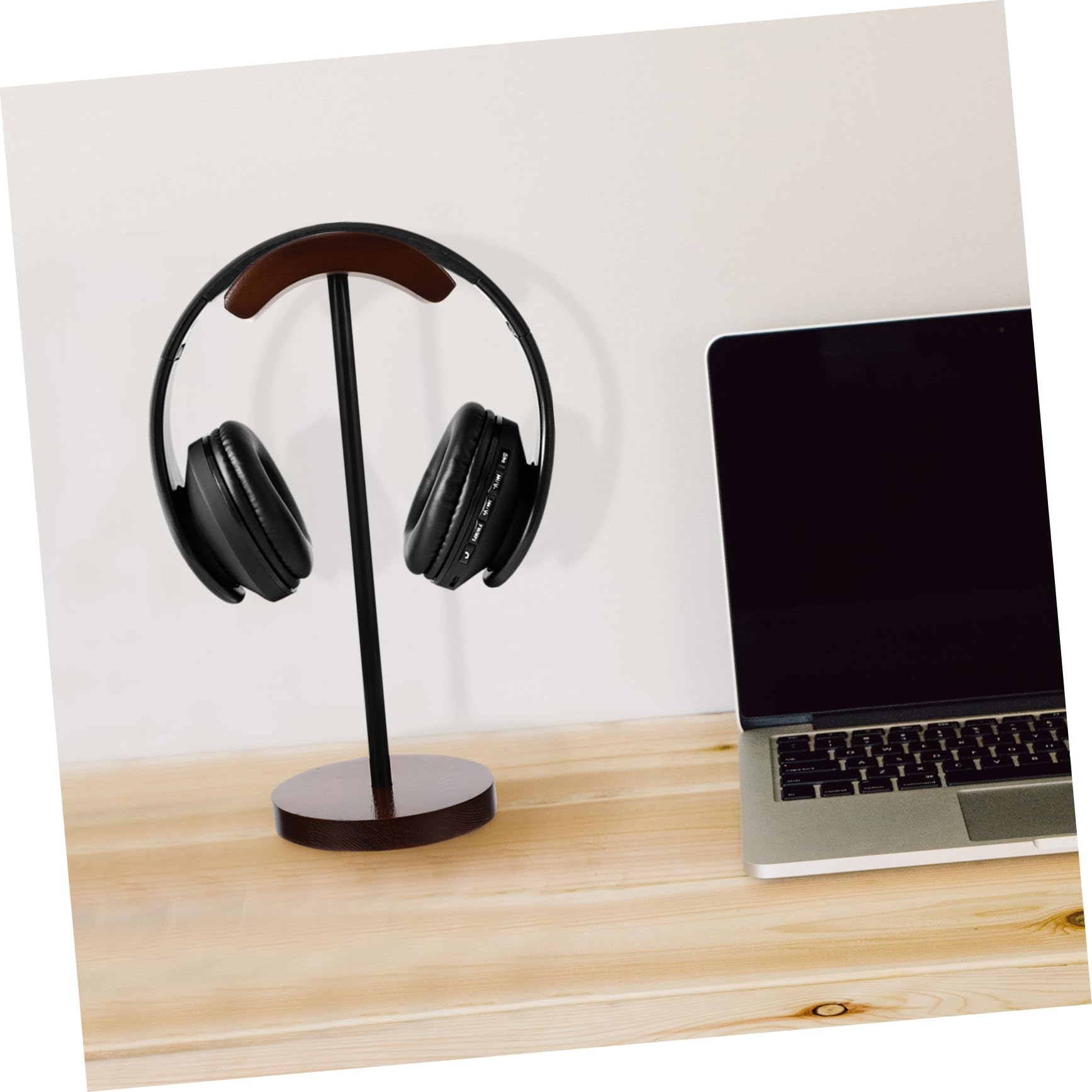 OSALADI Stand per Cuffie in Legno Supporto da Scrivania per Cuffie e Auricolari Espositore Multifunzionale per Organizer da Tavolo Adatto per Uso Casa Ufficio