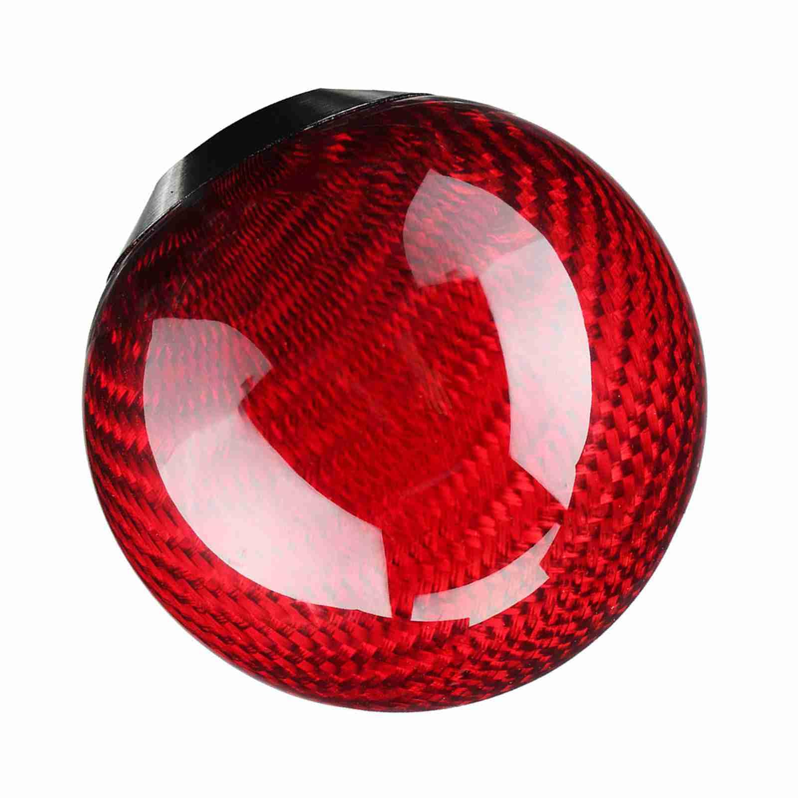 Jelquix Red Carbon Fiber Car Gear Shift Knob Manual Shifter For Universal Modification (Red)