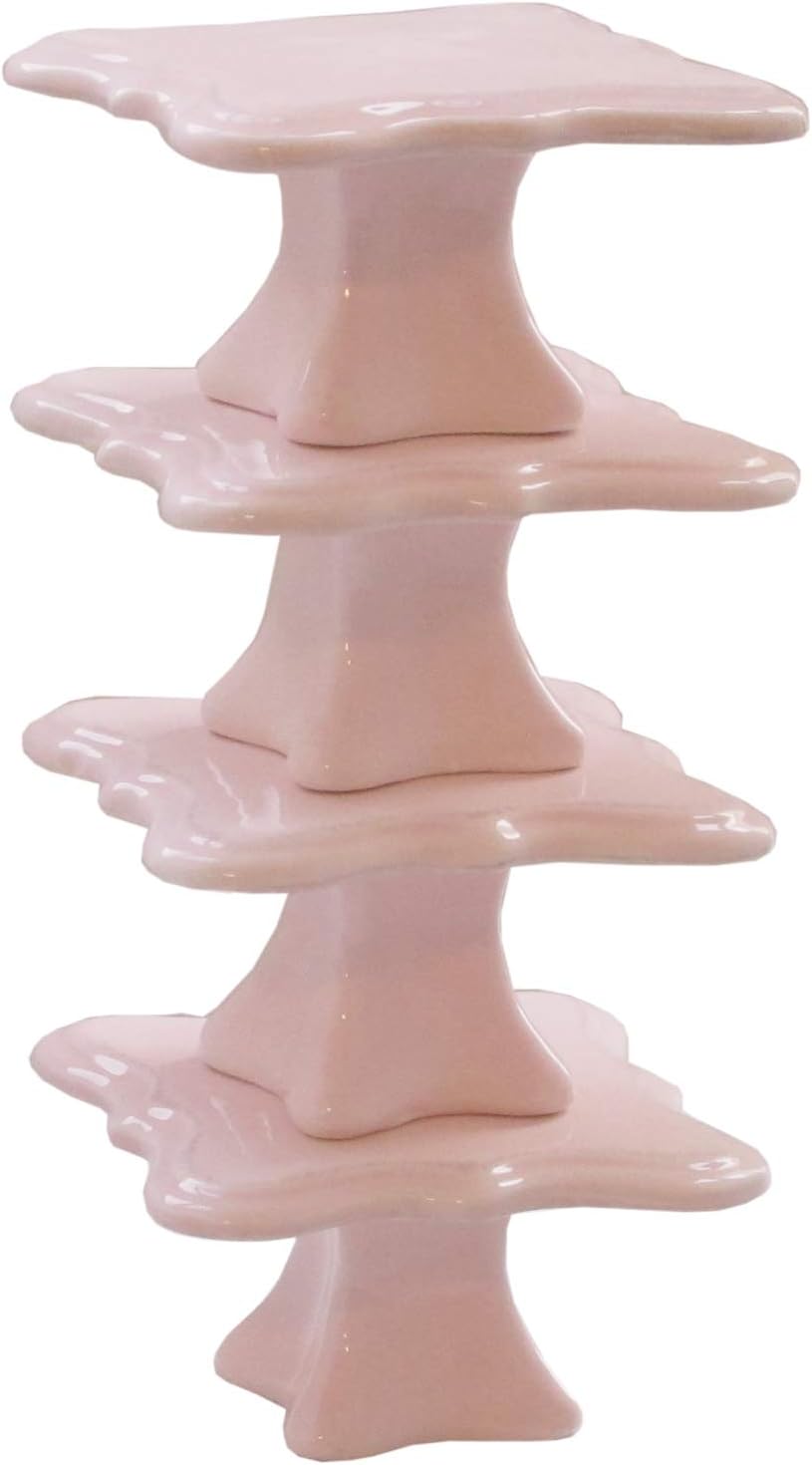 American Atelier Bianca Set of 4 Square Ceramic Cupcake