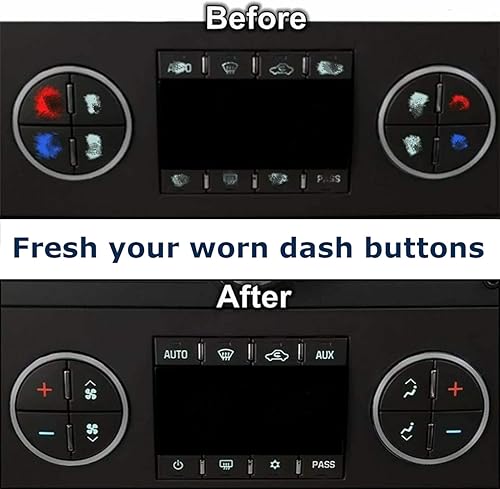 Miniatura 5 de Kit de reparación de botones para salpicadero de CA y radio, calcomanías compatibles con vehículos GM, GMC Chevrolet Tahoe Yukon Acadia Sierra