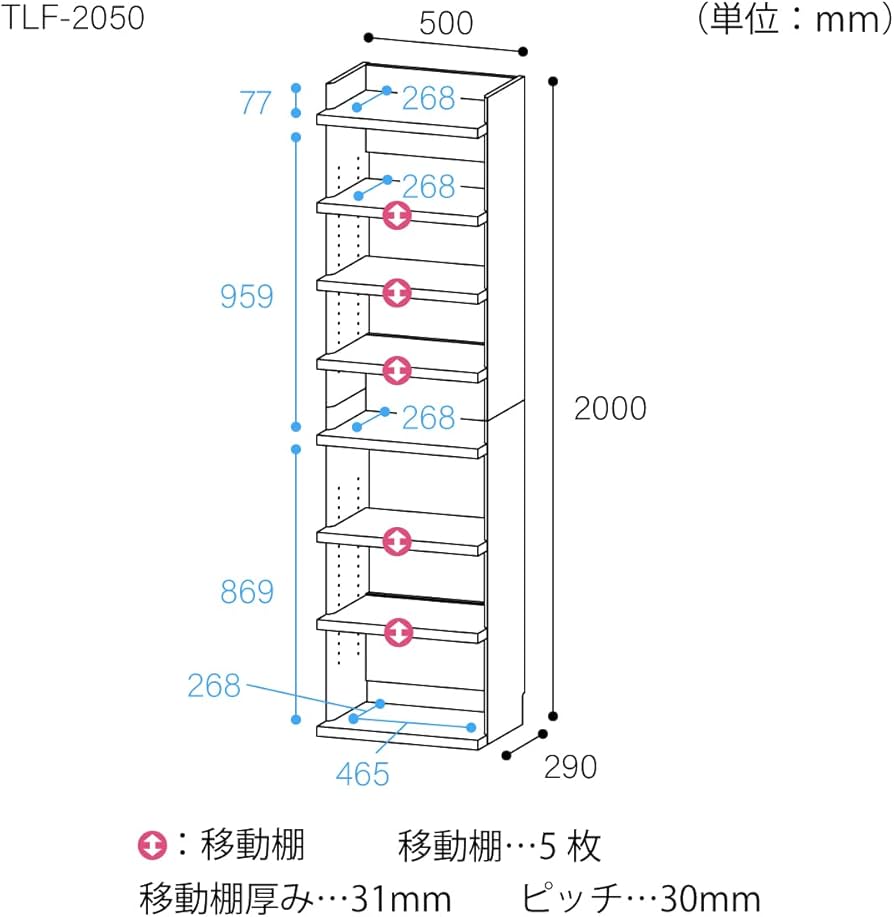 Amazon｜白井産業 厚い棚板が力強く存在感を放つ高さ2mの