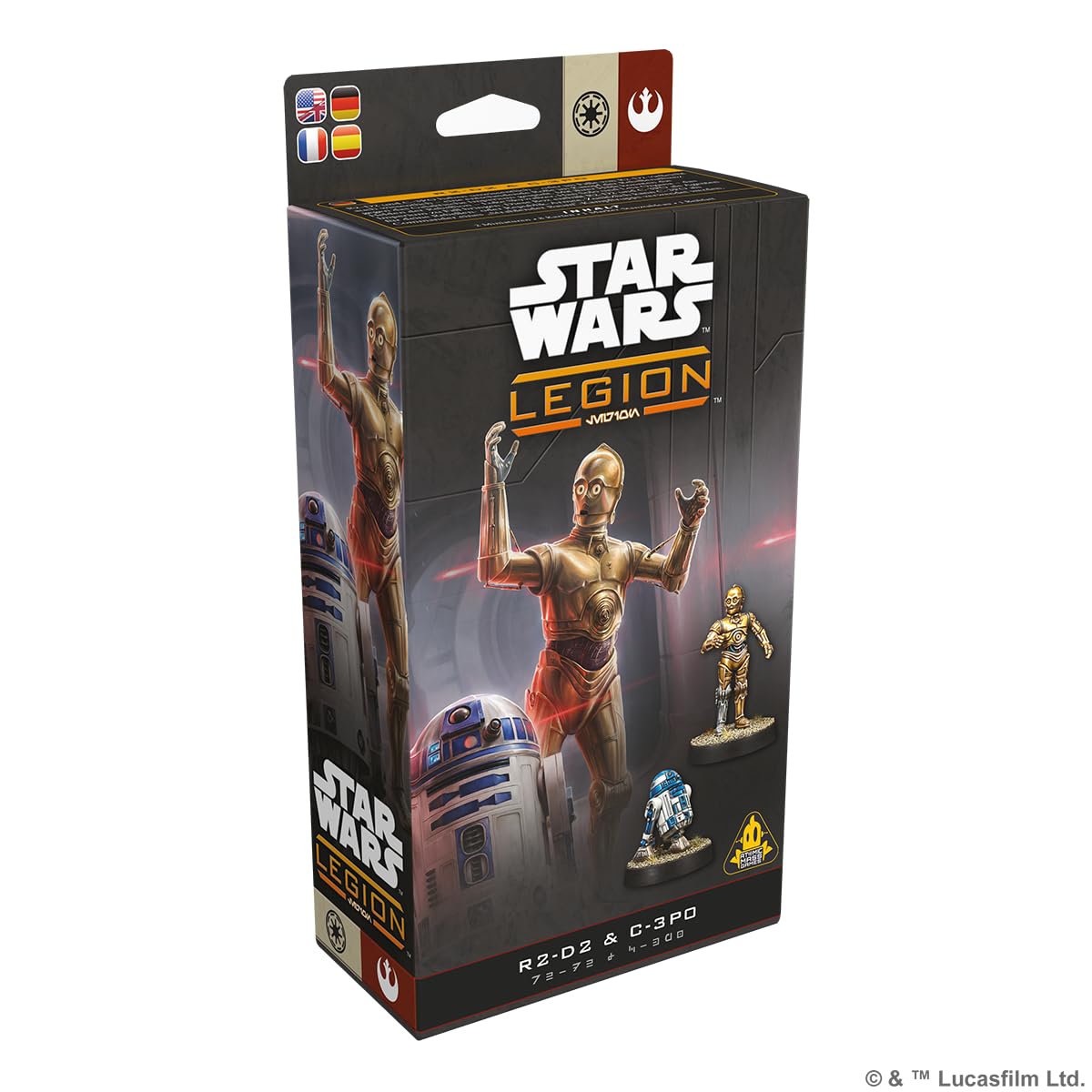Asmodee - Star Wars™: LÉGION - R2-D2 & C-3PO - AMG - Extension Figurine