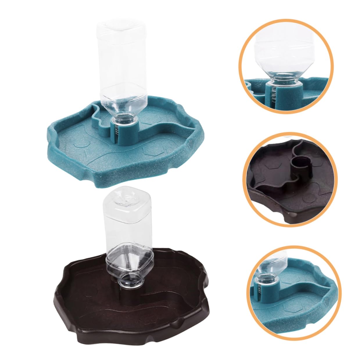 SUPVOX 2 Ciotola per Rettile Distributore per Tartarughe e Lucertole Vassoio Multifunzionale per Alimenti Design Versatile e Pratico per Terrari
