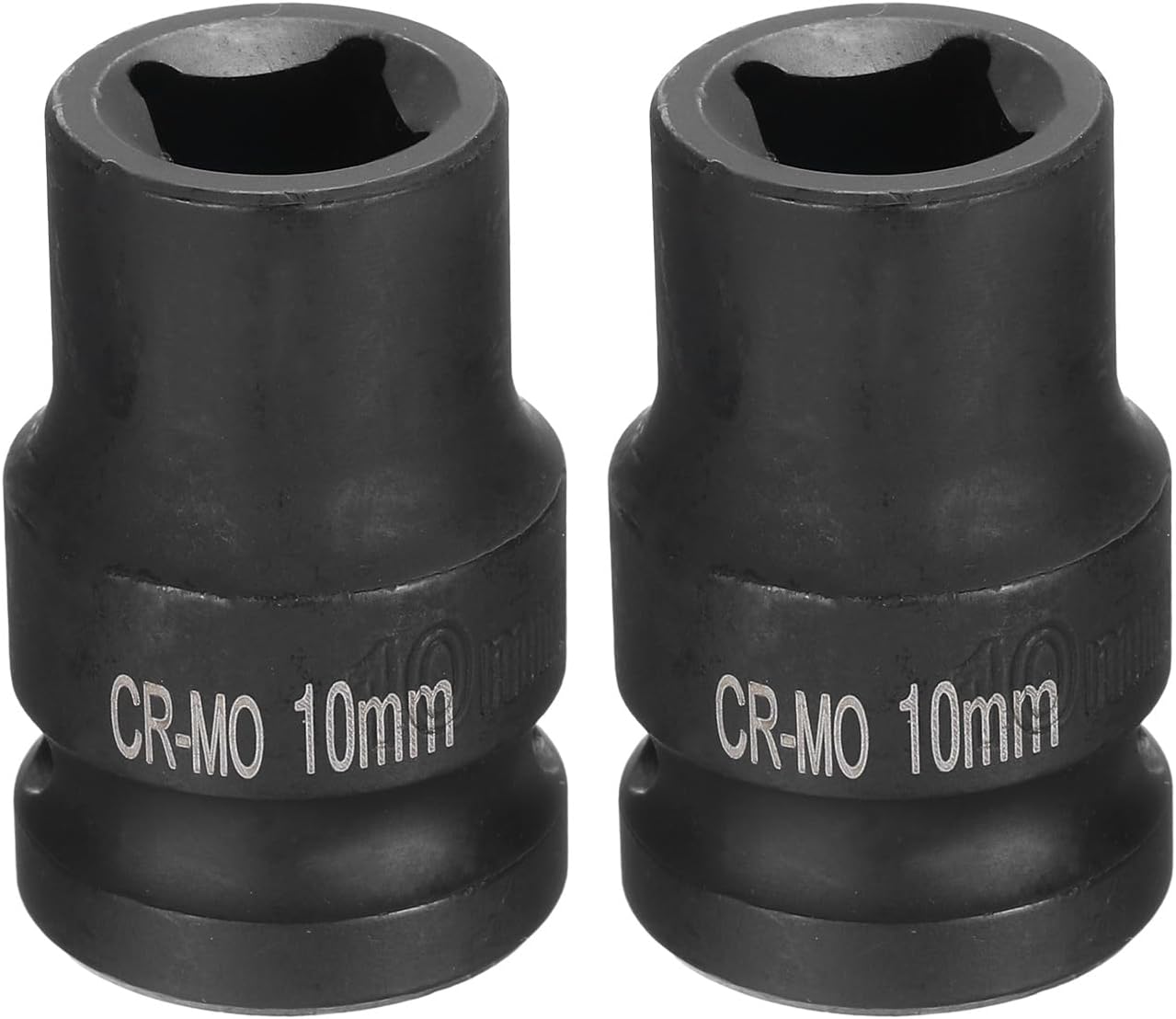 HARFINGTON 2pcs 4 Point Square Socket 1/2" Drive 22mm Metric Square Impact Socket CR-MO Blackening Standard Wheel Sockets Pneumatic Socket Tool for Auto Repair Mechanical Maintenance Home Use