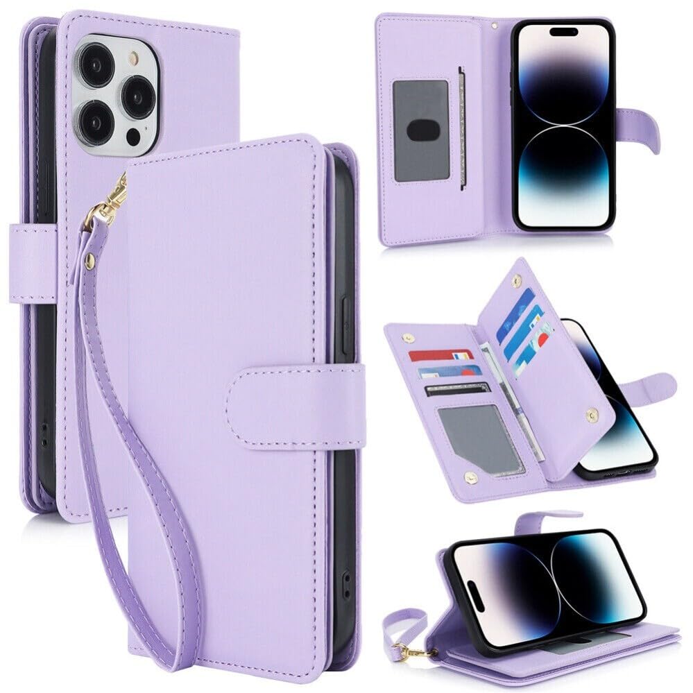 Étui Samsung Galaxy S21 Plus violet clair en cuir de qualité