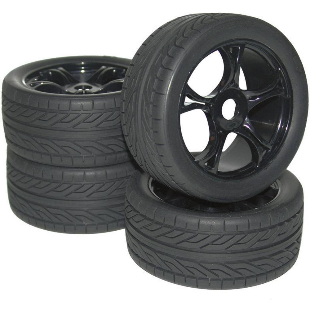 Roues complètes Street pour Buggy Reely MV0931BB2 5 rayons noir 1:8 4 pc(s)