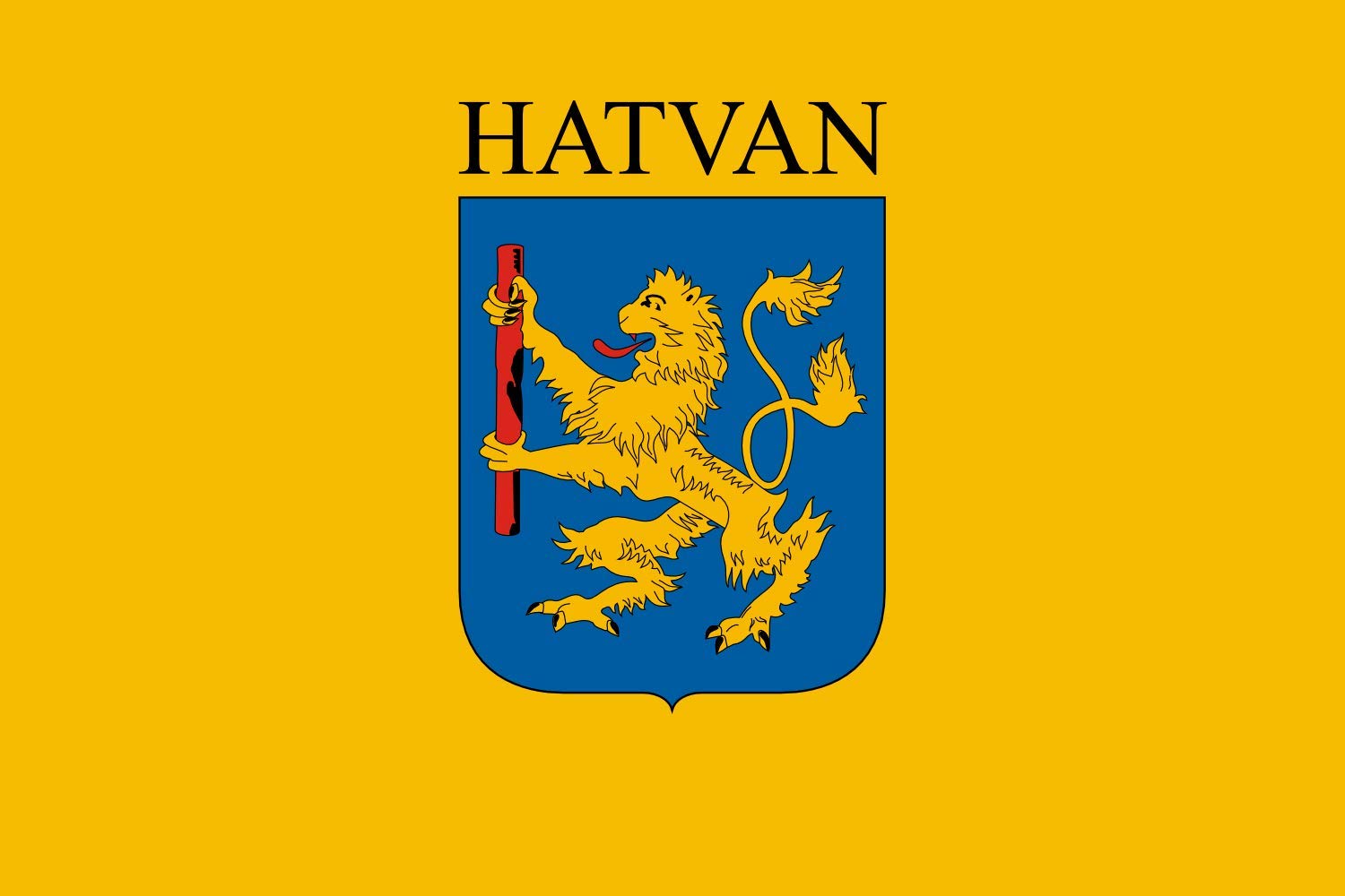 Drapeau paysage Hatvan 90x150cm résistant au vent et aux UV 1.35m²
