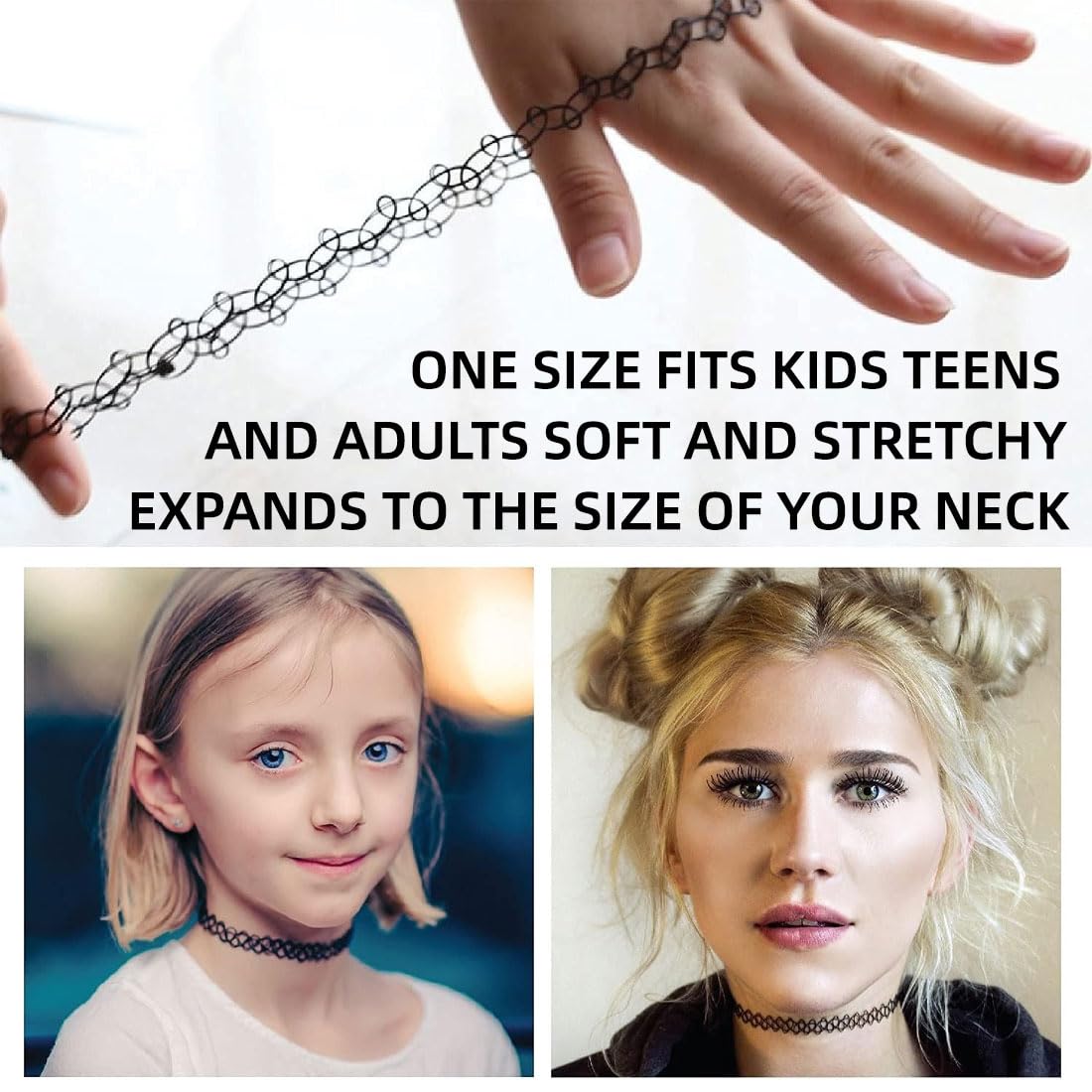 Collane Elastiche Colorate BOBOZHONG - Set 12 Girocollo Tattoo Style Per Ragazze E Donne - Foto 2