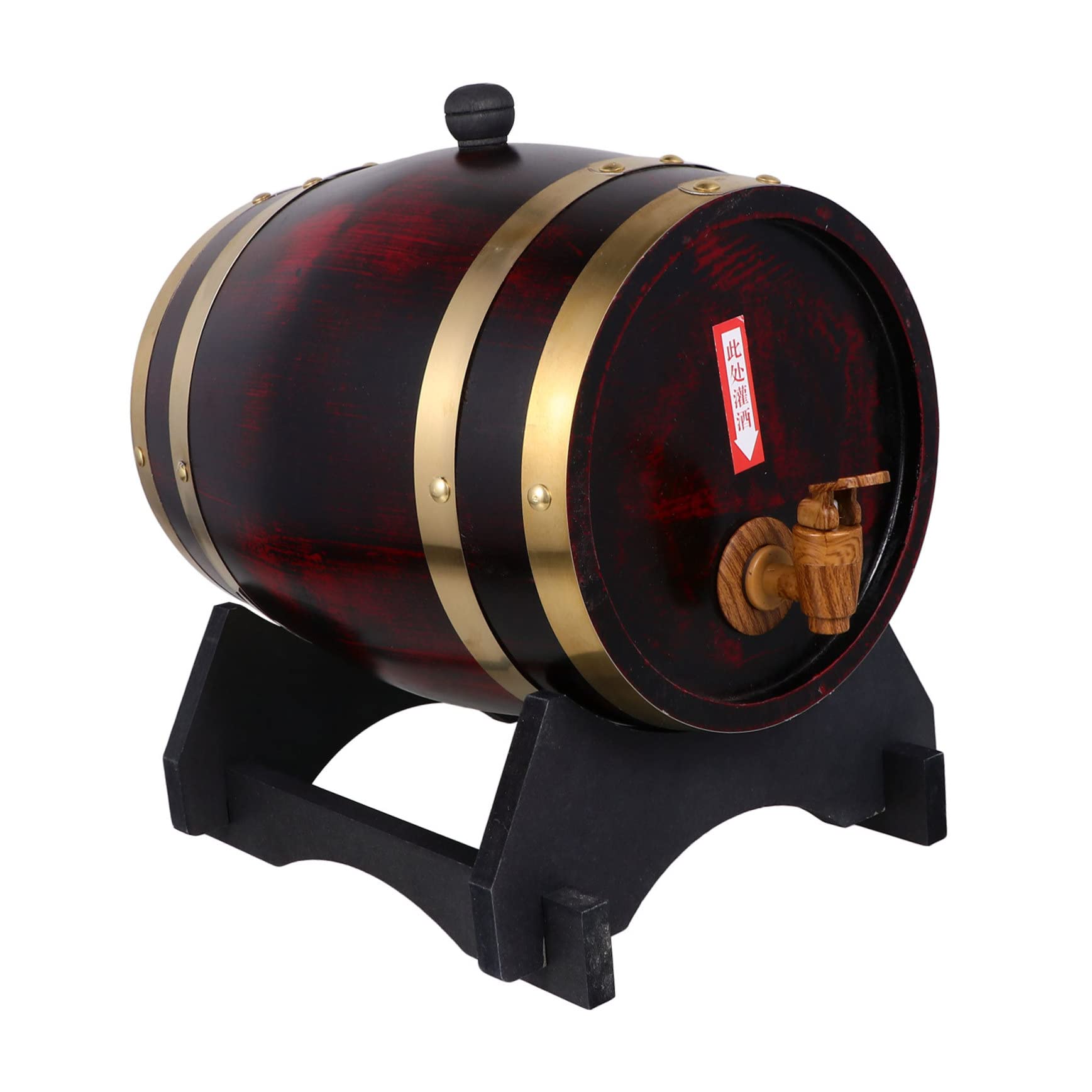 COLLBATH Rustic Pine Wood Wine and Beer Barrel Vintage Style Bucket for Bar Home Kitchen Club Dec