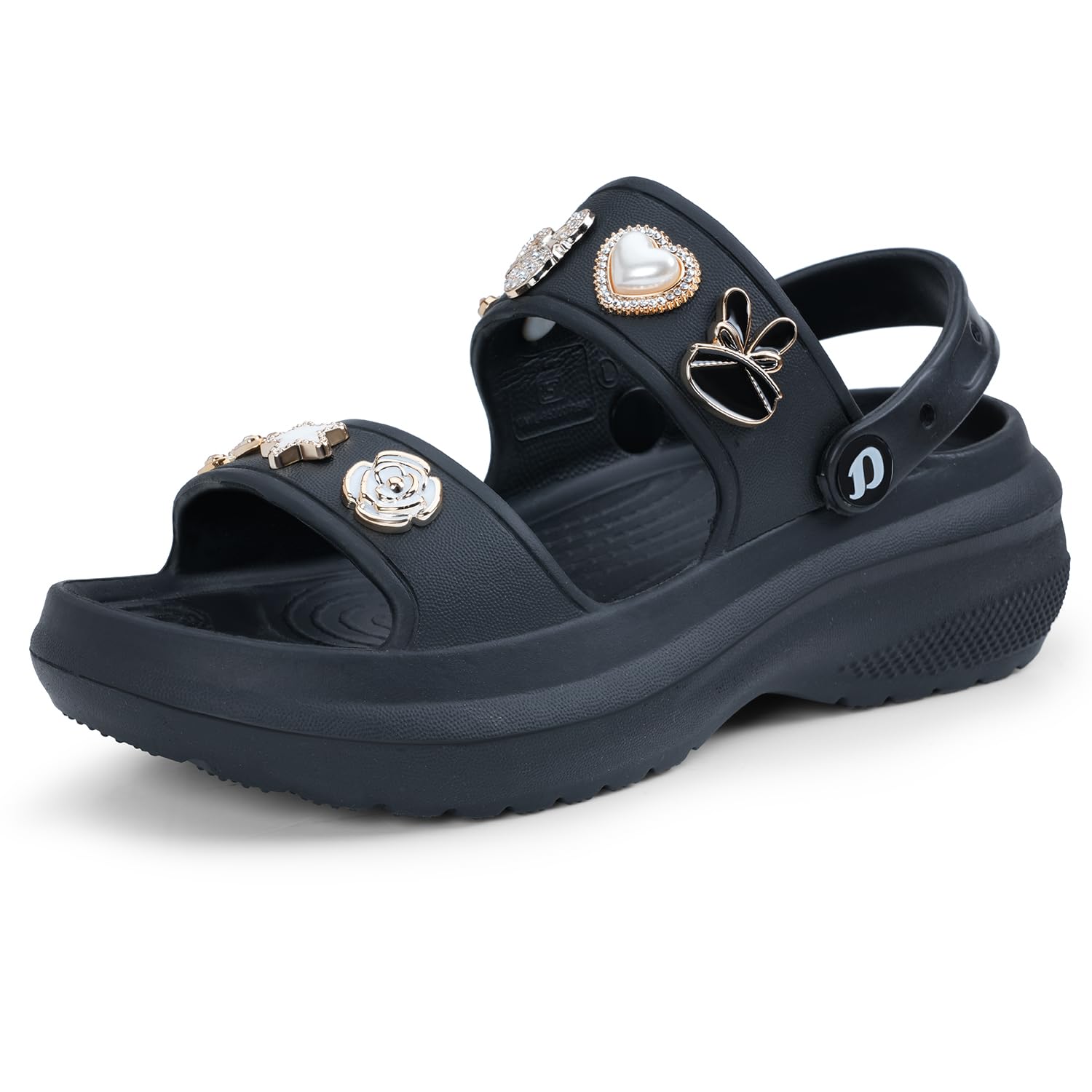 doctor extra soft Women's Metallic Charms Fashion Slippers/Sandals with Adjustable Back Strap | Comfortable | LightWeight| Stylish & Anti-Skid| Waterproof Casual Beach Slides Mules Girls & Ladies D-533-picture-49