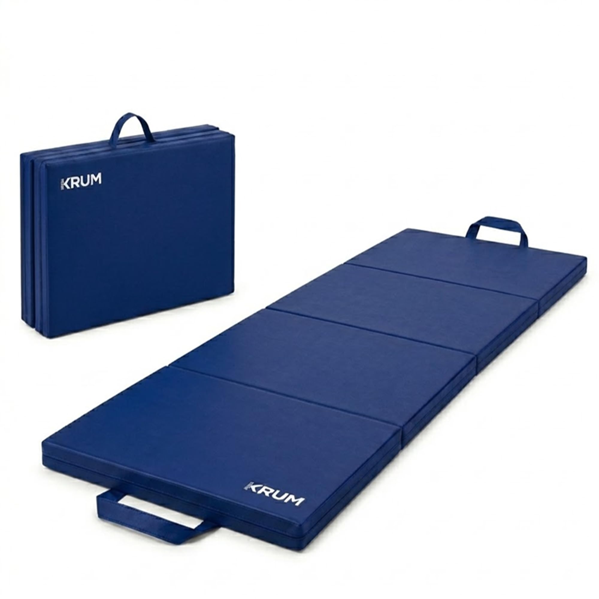 Krum Foldable High-Density Foam Gymnastics Training Tumbling Exercise Yoga Mat for Men & Women, 22mm Thick, 72 x 24 x 22mmt Blue-picture-32