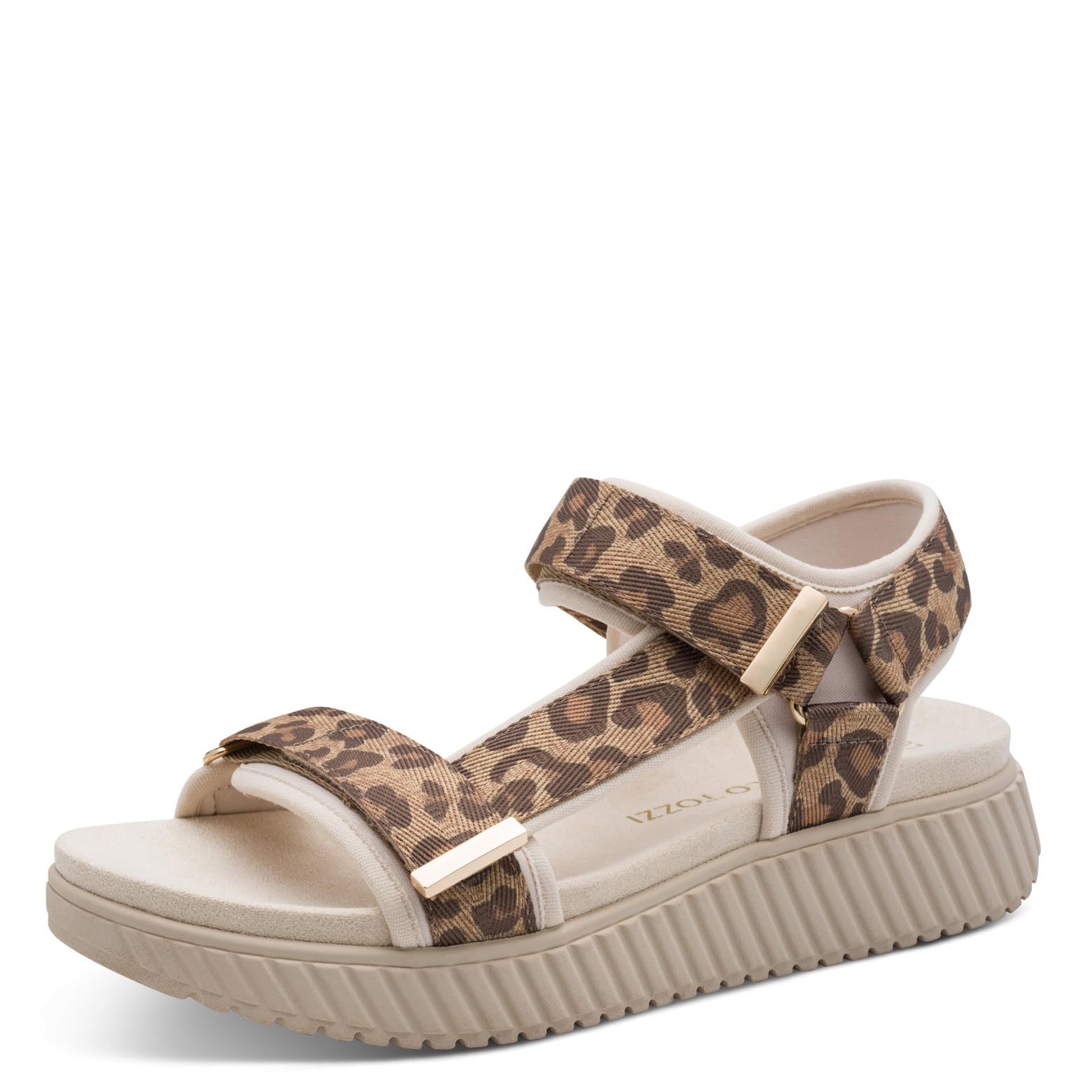MARCO TOZZI Women Sandal soft Lining Vegan Modern, beige (LEO DUNE COMB), 4.5 UK