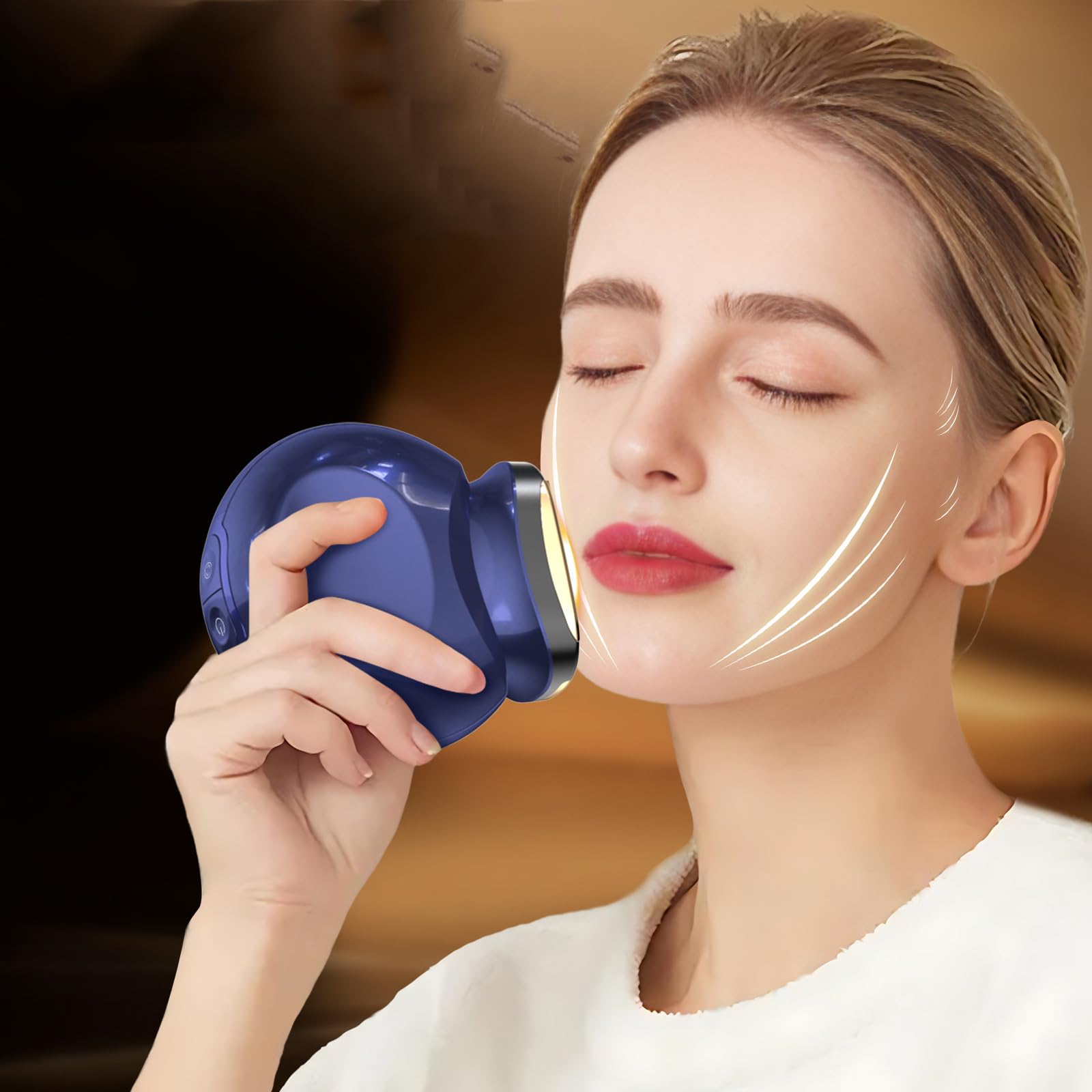 Macchina per Rassodare La Pelle,Macchina per Lifting Facciale 5D, 4 modalità Regolabili E Penetra in profondità nella Pelle,Forte Effetto Radice E Assorbimento Elevato 100%,Nessuna Stimolazione