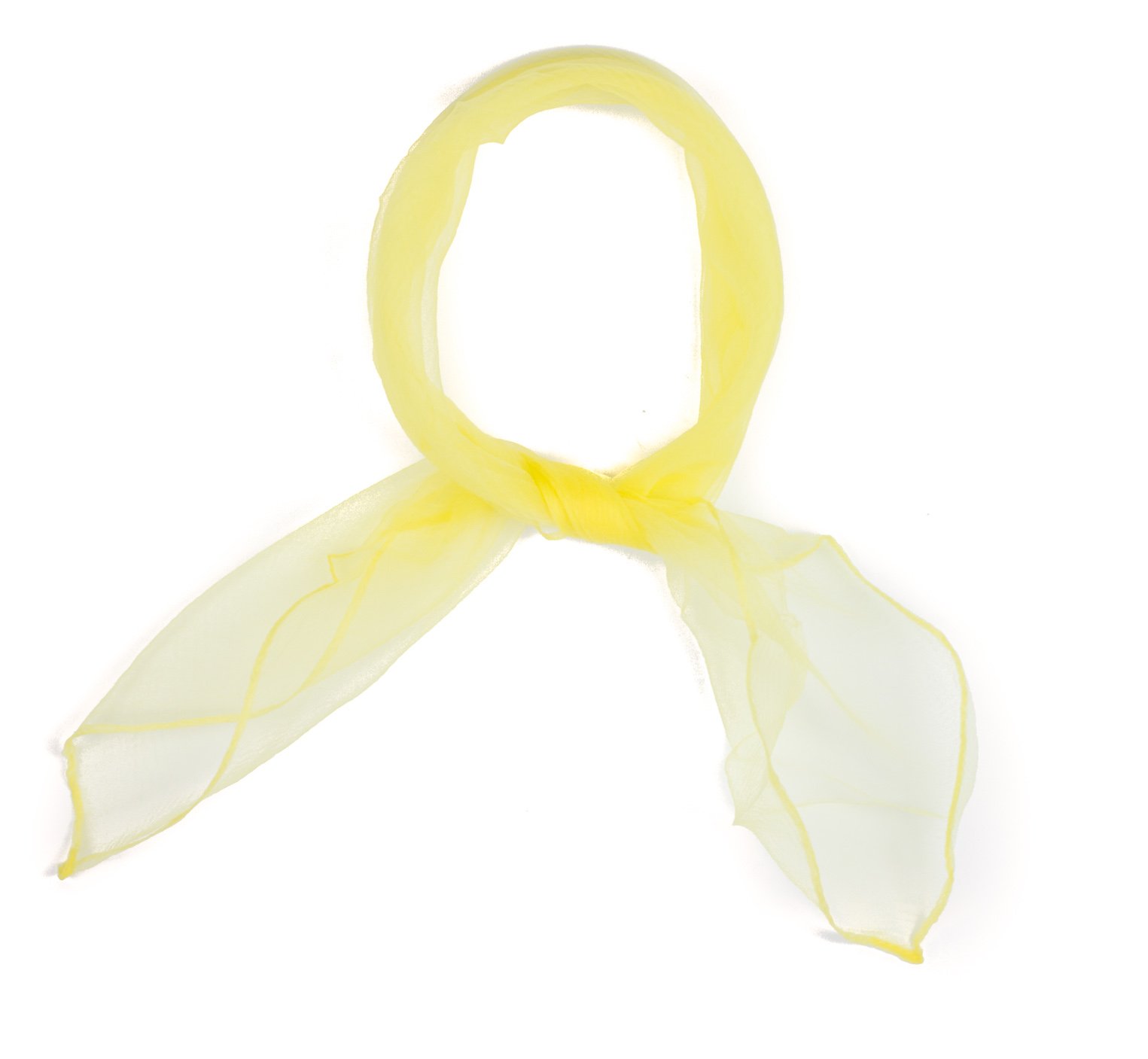 Mytoptrendz Women's Lime Yellow Mytoptrendz® Square Sheer Chiffon Scarf Plain Neck Scarf For Lady Retro 50S Light Weight Fashion Scarves Neck Tie (Lime Yellow) - Light
