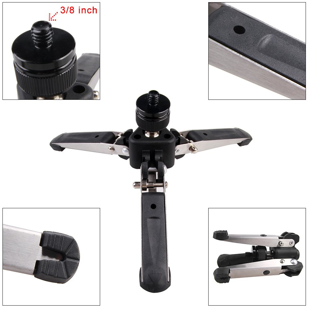 Andoer Support Universel à Trois Pieds pour Appareil Photo Reflex numérique avec Filetage 3/8"