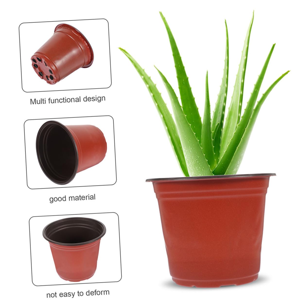 iplusmile 150 Piezas Macetas para Plantar Unidades Macetas Plásticas de Semillero con Drenaje Maceteros Duraderos para Suculentas y Jardinería Reutilizable