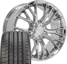 OE Wheels CV22 18 Inch Rims and Tires Fit Corvette C7 Z06 Style 5x120.65 18x8.5 Chrome - Hollander 5734 - iMove Gen 2 AS 245/40-18 (Set of 4)