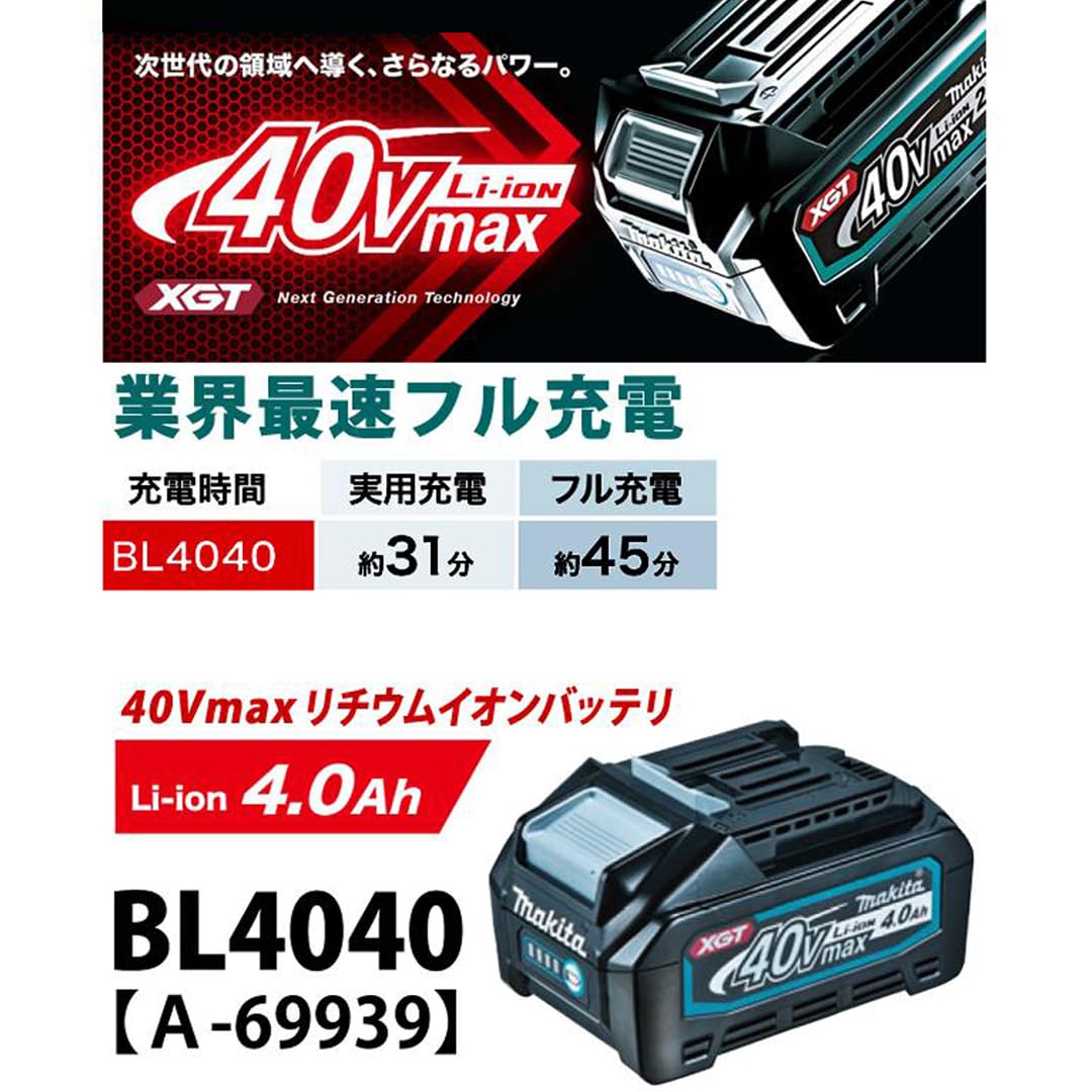 Amazon.co.jp: マキタ 純正品 40Vmax 4.0Ah ［BL4040］リチウムイオン