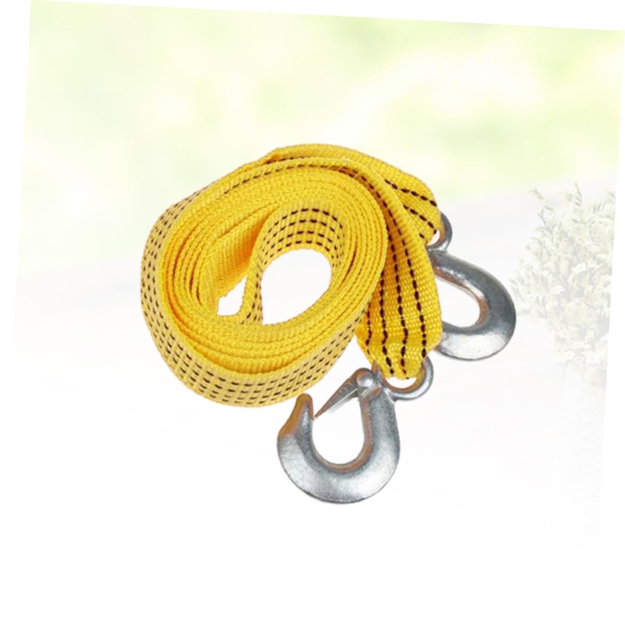 Cuerda de Remolque, Remolque de Coche de Nailon, Cuerda de Cabrestante Resistente, Cuerda de Cabrestante con Ganchos, Cuerda de Cabrestante de Coche/Yellow/Size 1