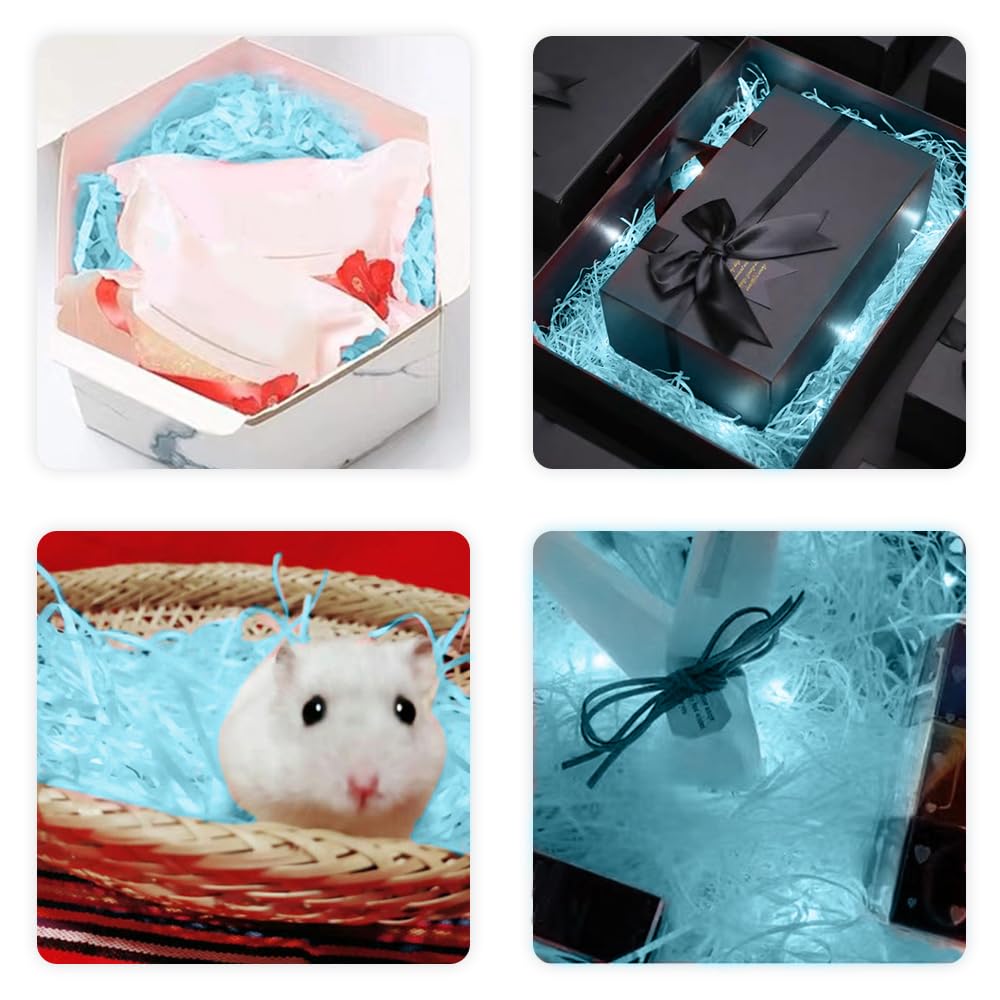 Papier Déchiqueté Raphia Kaki - 200g Pour Remplissage De Boîtes Cadeaux, Décoration D'événements Et Paniers