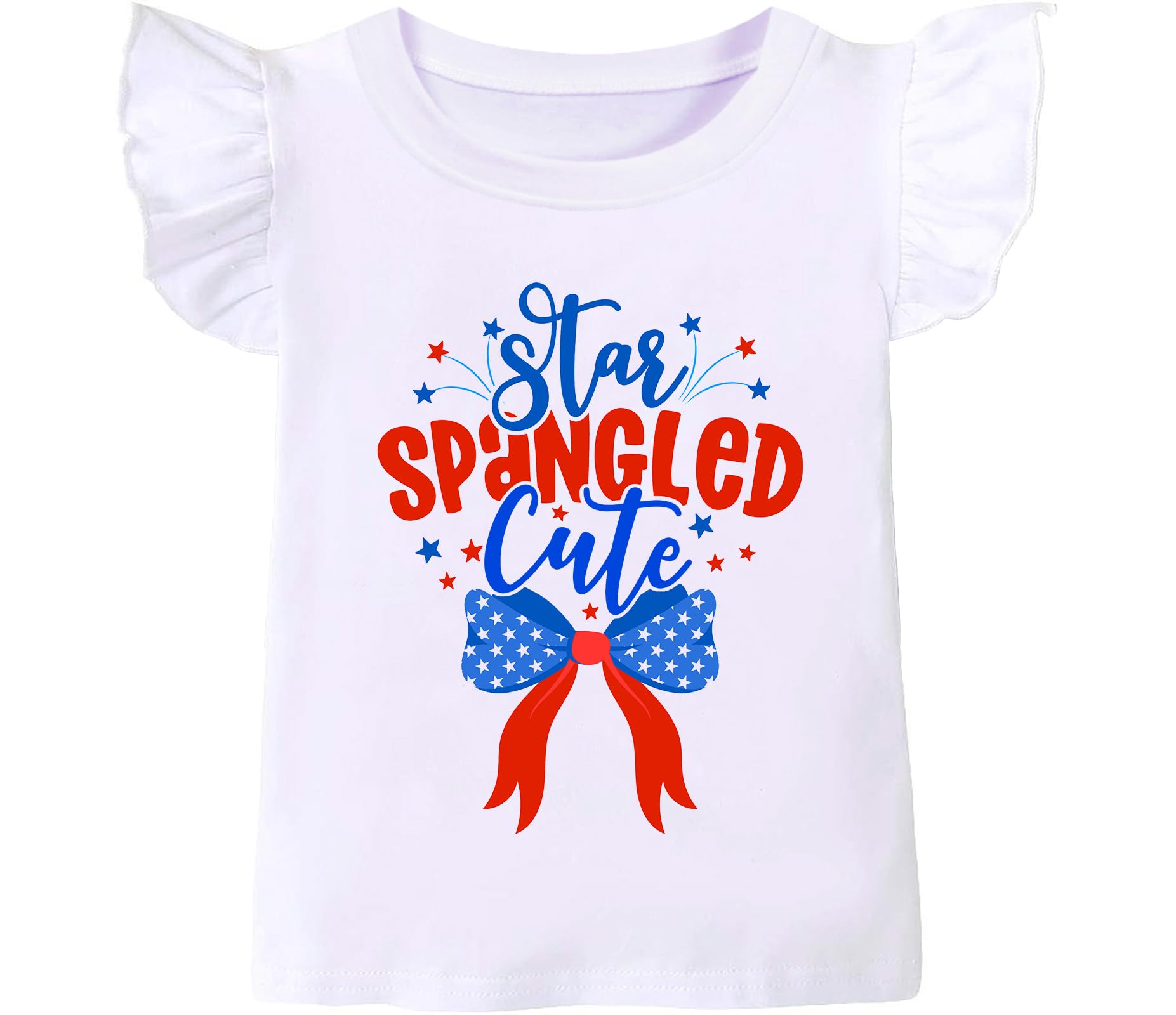 July 4th Tank Top Girl Toddler 4th of July Shirt Baby Girl American Flag Shirt USA Ruffle Tee Girl Patriotic Outfit 2-7T