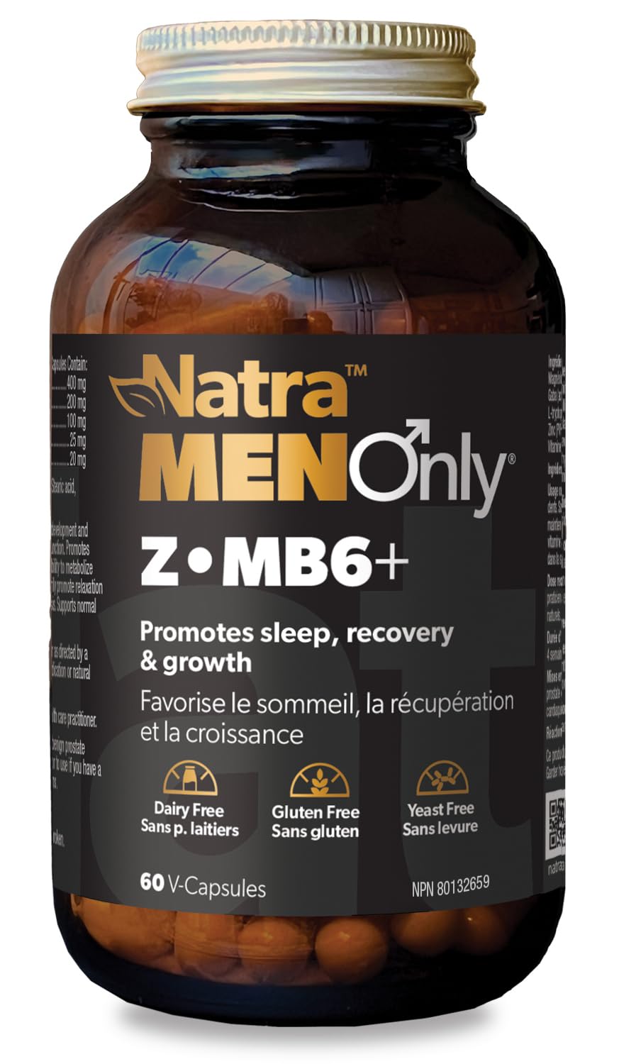 ZMA Supplement for Men - Natra Z MB6+ 60 V-Capsules - Recovery