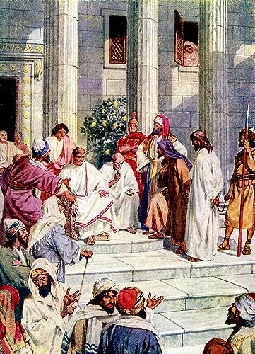 Poster Jésus emmené à Ponce Pilate - Affiches gravures et peinture sur toile Bible 60x90cm