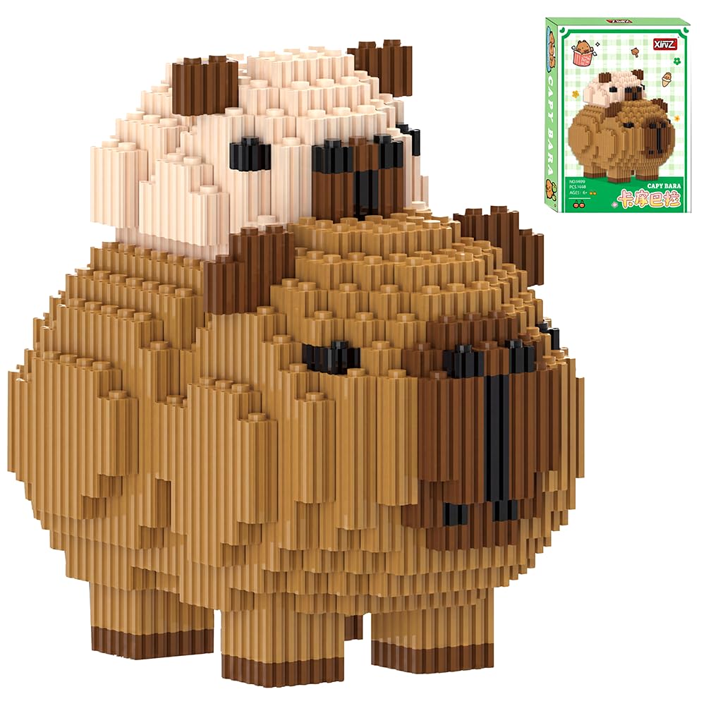 Spiritzohic Capybara Building Blocks Set, DIY Blocks Micro Buildings Block Set DIY Building Sets 3D Puzzle Brick Creativity Bricks Micro Constructions Bricks Gift for Birthday Carnival