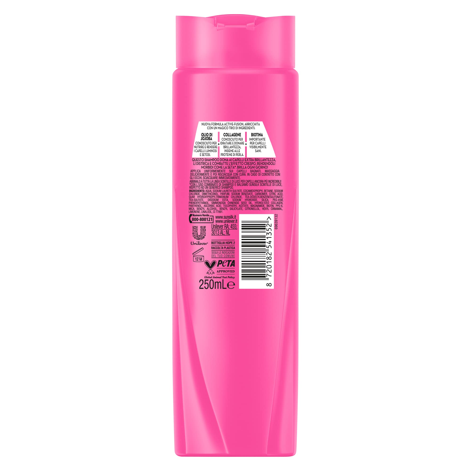 Sunsilk Shampoo Scintille di Luce - Shampoo Anticrespo Districante, 250 ml (Confezione da 6)