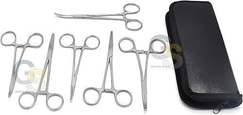 Ultimate Hemostat Set, 6 piezas incluye ideal para herramientas de hobby, electrónica, pesca y taxidermia por G.S Online Store