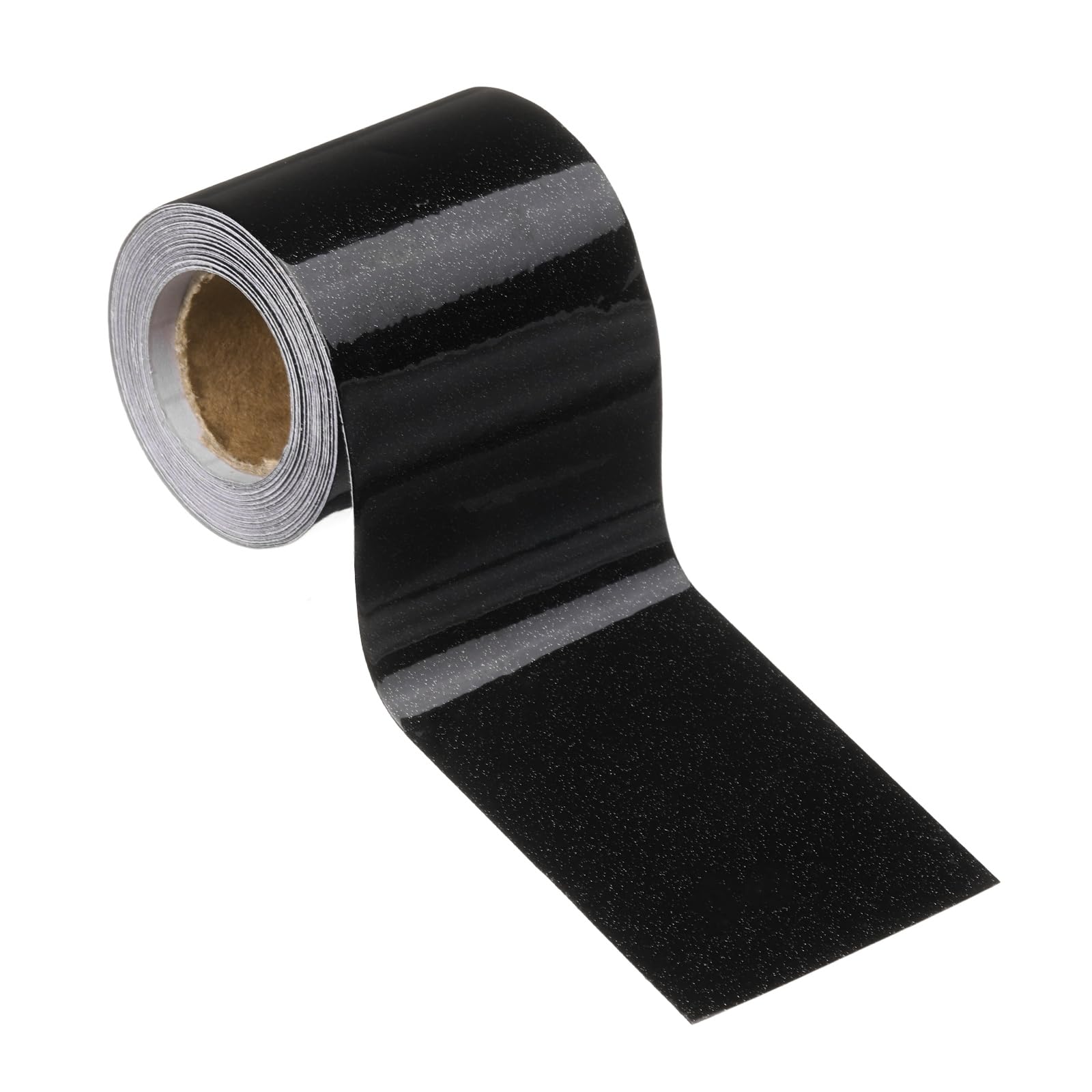 sourcing map Wood Grain Wallpaper Border 5cm x 5 Meters PVC Self-Adhesive Textured Frame Sticker Waterproof Wall Decorative Wallpaper for Floor Door Table Cabinets Desk, Light Black