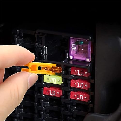 Miniatura 6 de Kit surtido de fusibles de hoja estándar para automóvil de 130 piezas (123457.510152025303540A), herramienta extractora incluida, bien organizada,