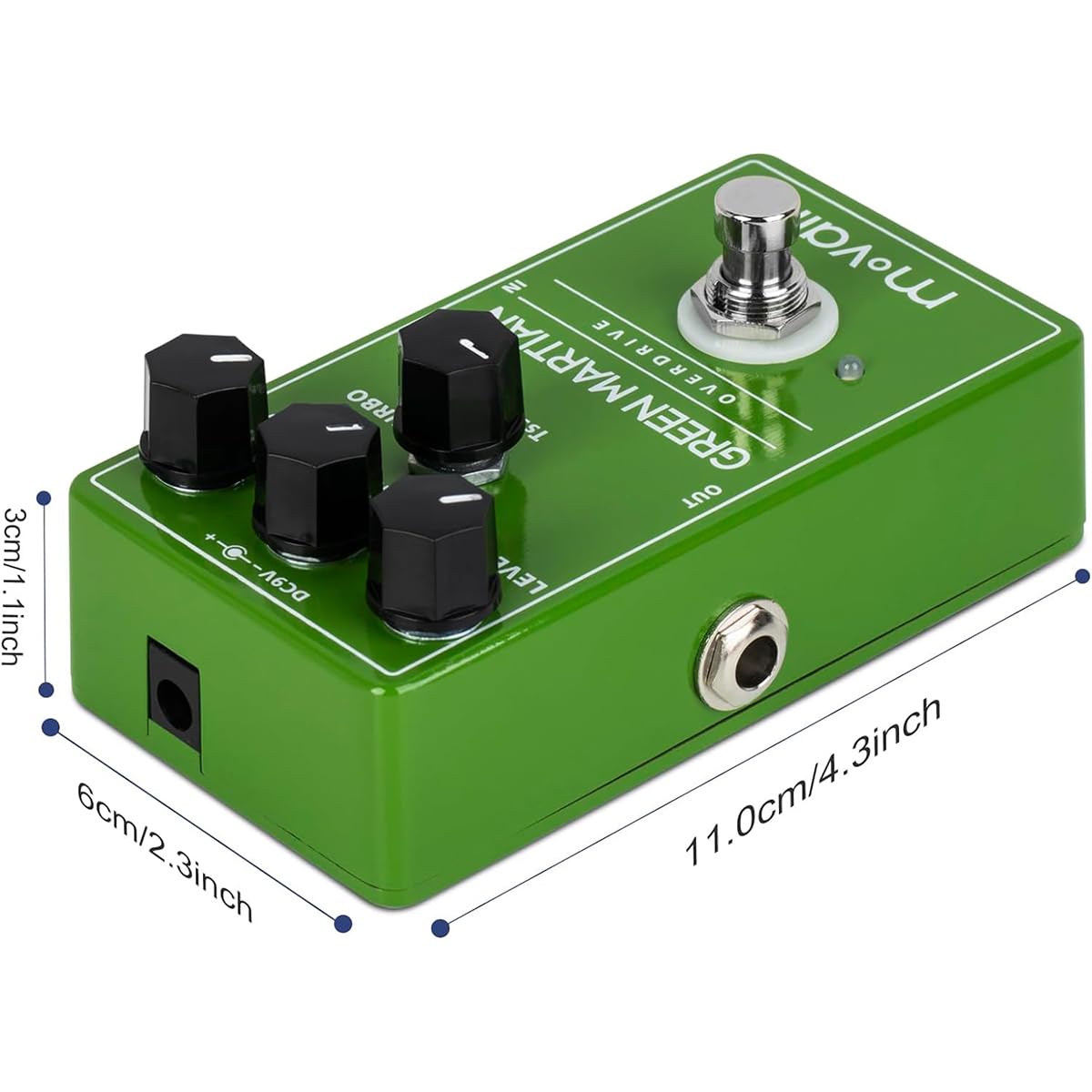 MP-105 - Green Martian overdrive, pedale per chitarra overdrive basato su TS a 4 modalità