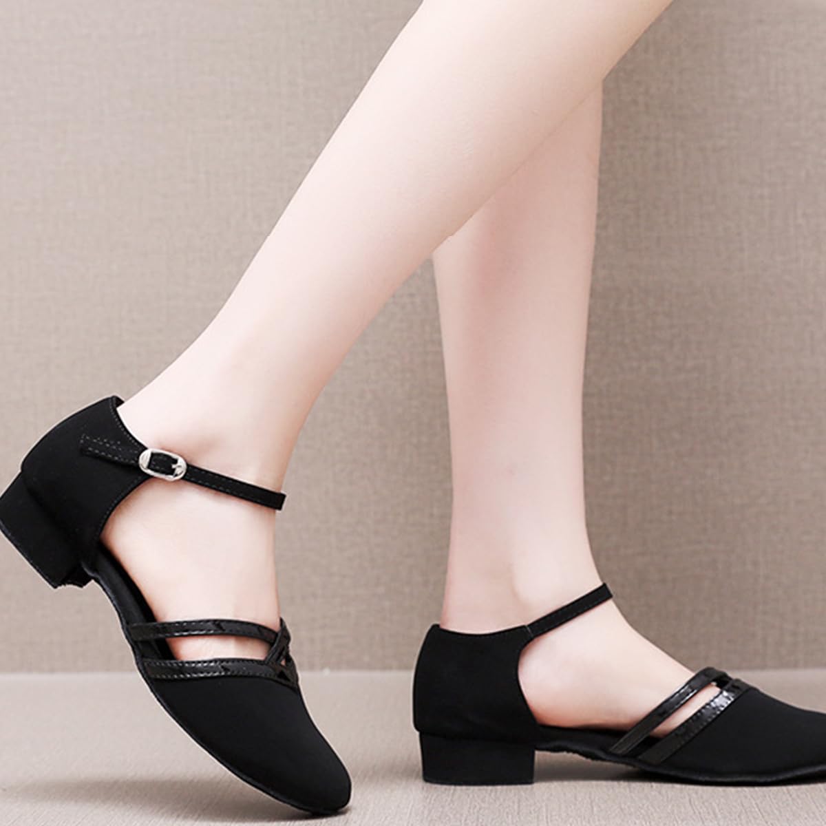 Donna Scarpe da Ballo Latino Casual Antiscivolo Scarpe da Ballo Sala Carattere Moderno Salsa Tango Valzer Professionale Tacco di 3.5 cm