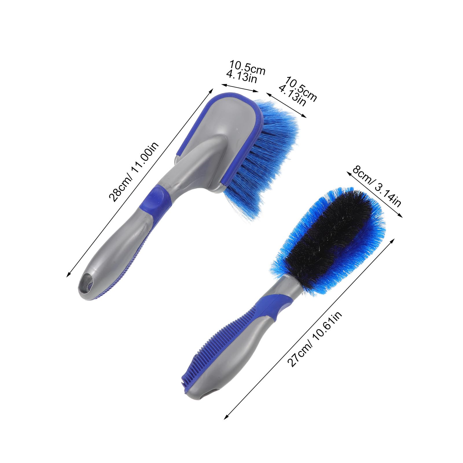 Healvian Lot de 2 brosses de Lavage pour pneus de véhicule - Brosse de Nettoyage pour Jantes et Roues - Outil de Nettoyage pour Jantes et Roues