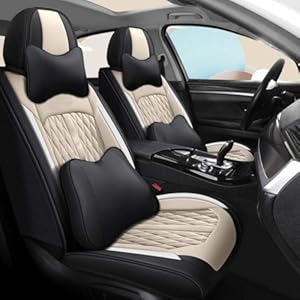 Aisaimout Pu Waterproof Non-Slip Leather Car Seat Cover Pad Cushion Comfy Padded Protector Full Set For Vw Touareg, Gli, Cc, Golf, Polo, Tiguan 2 61bzq phmql. sl500 . ss300