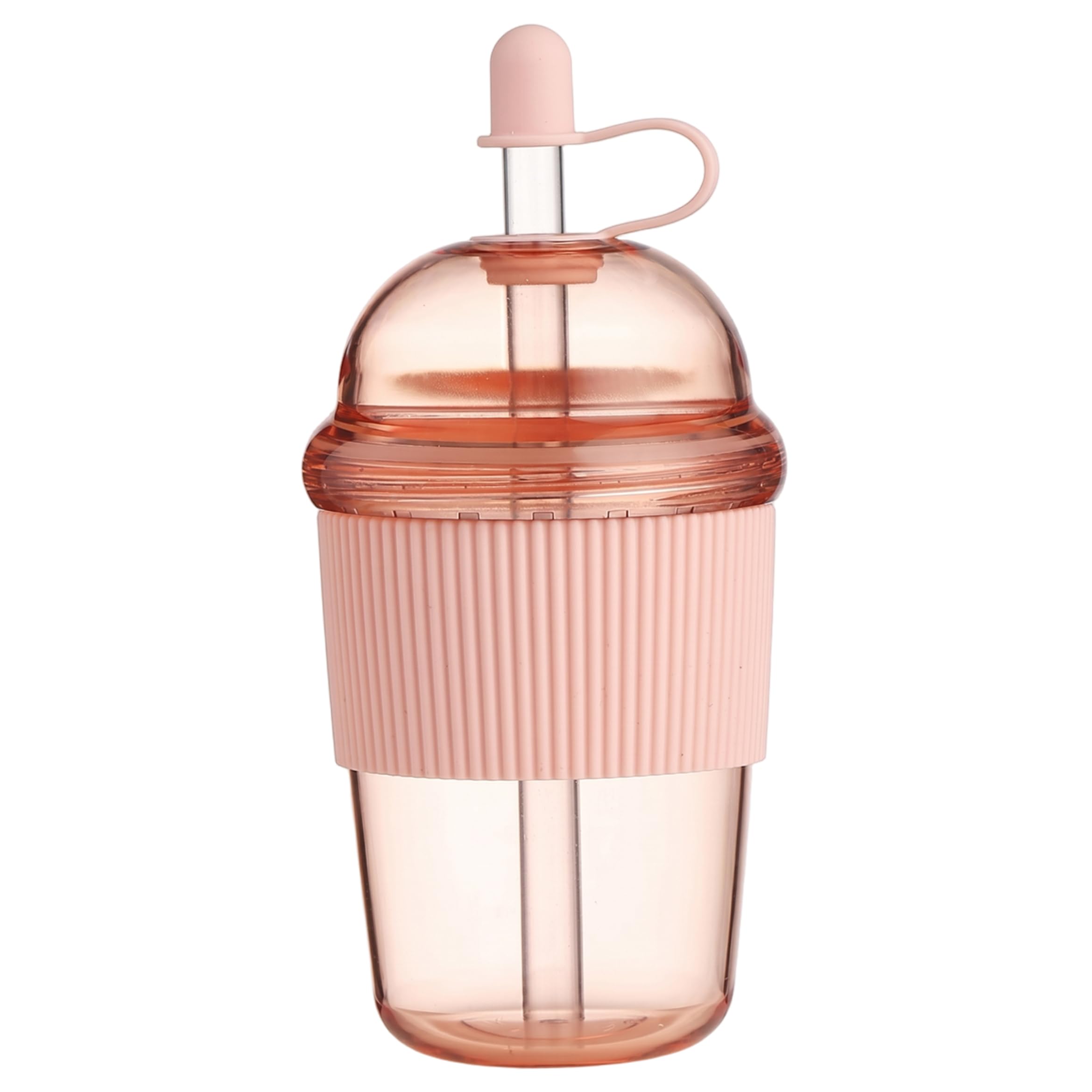 Xoeryoy Reusable Iced Coffee Cup, 430ml Iced Coffee Tumbler with Silicone Sleeve, Detachable Water Cup with Straw