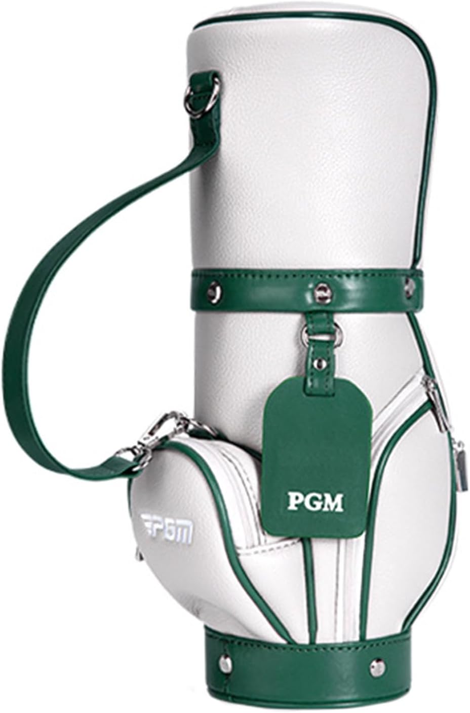 Golf Bag, PU Leather Golf Ball Bag Holder, Elastic Golf Ball Carrier, Durable Golf Ball Pouch, Lightweight Golf Ball Single Shoulder Bag, Women Crossbody Purse for Outdoor Golf Training, Green