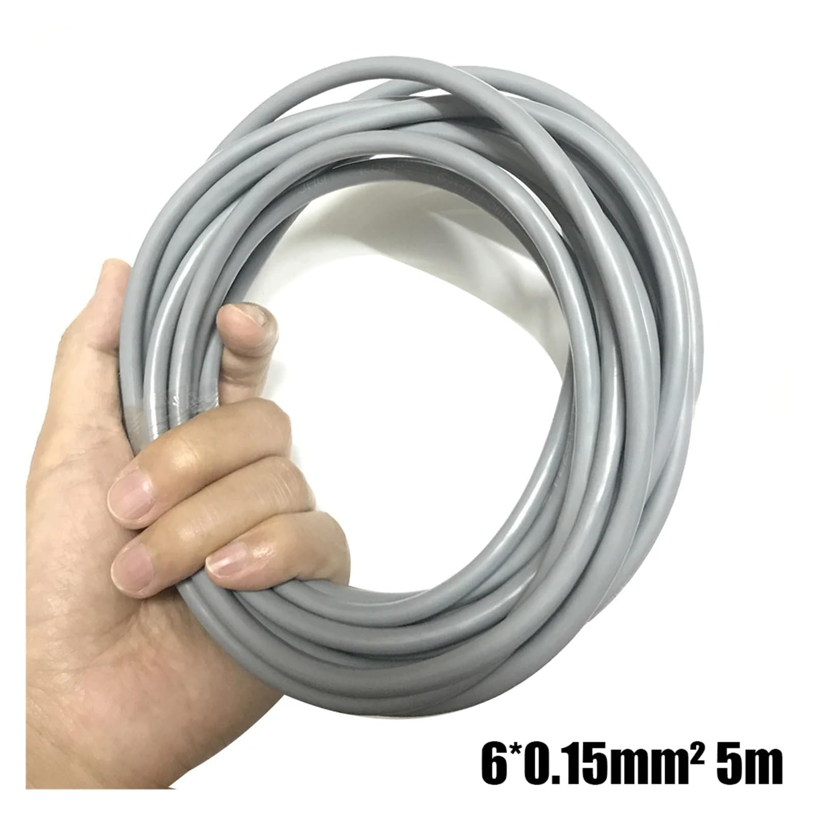 Cable de señal apantallado, Cable de Comunicación de Par Trenzado 15AWG 6x1.5mm2 PVC Gris 10m Cobre Estañado