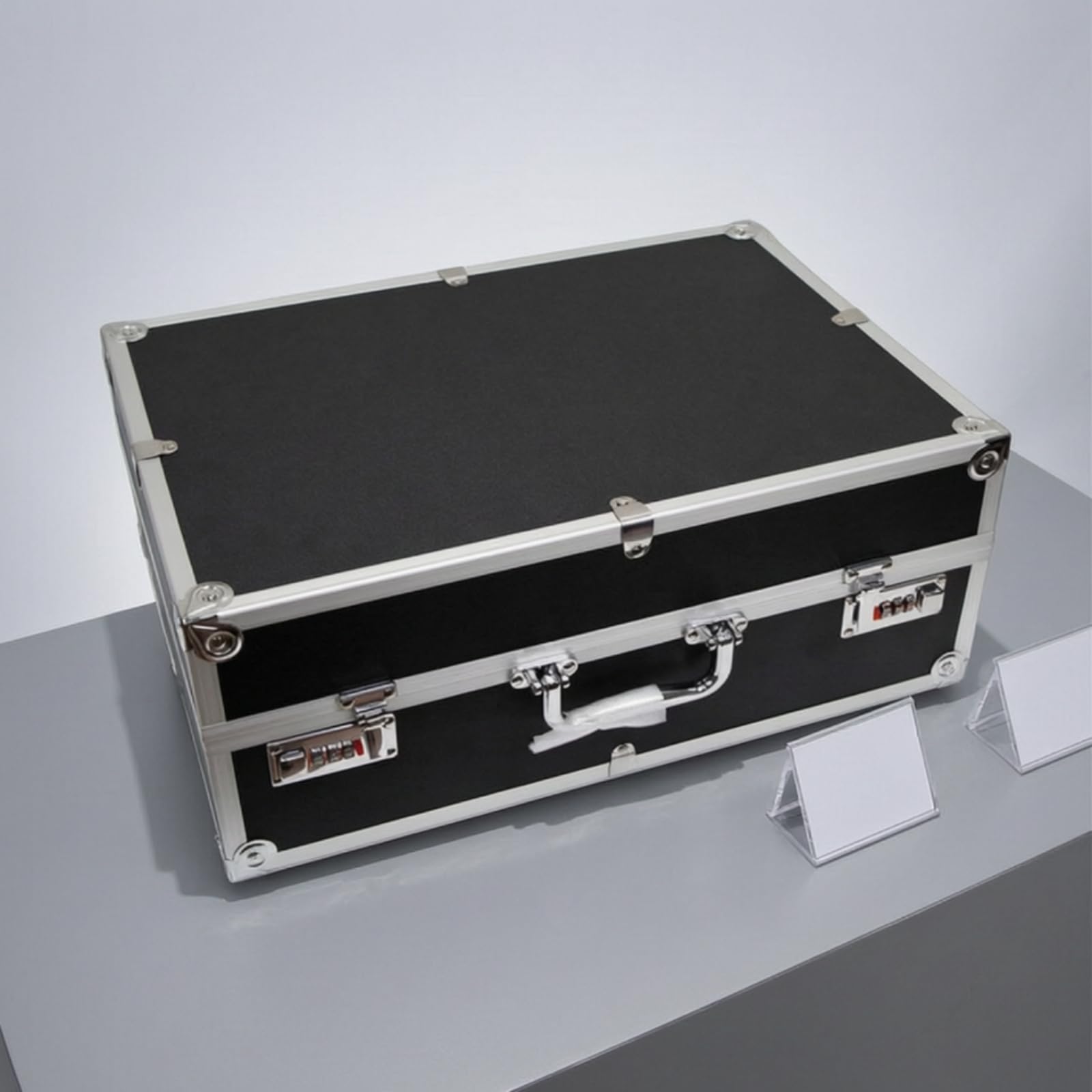 predolo Custodia in Alluminio con Interno in Schiuma Antiurto Valigetta Alluminio Robusto Valigetta con Schiuma Raster per Collezionisti di Carte