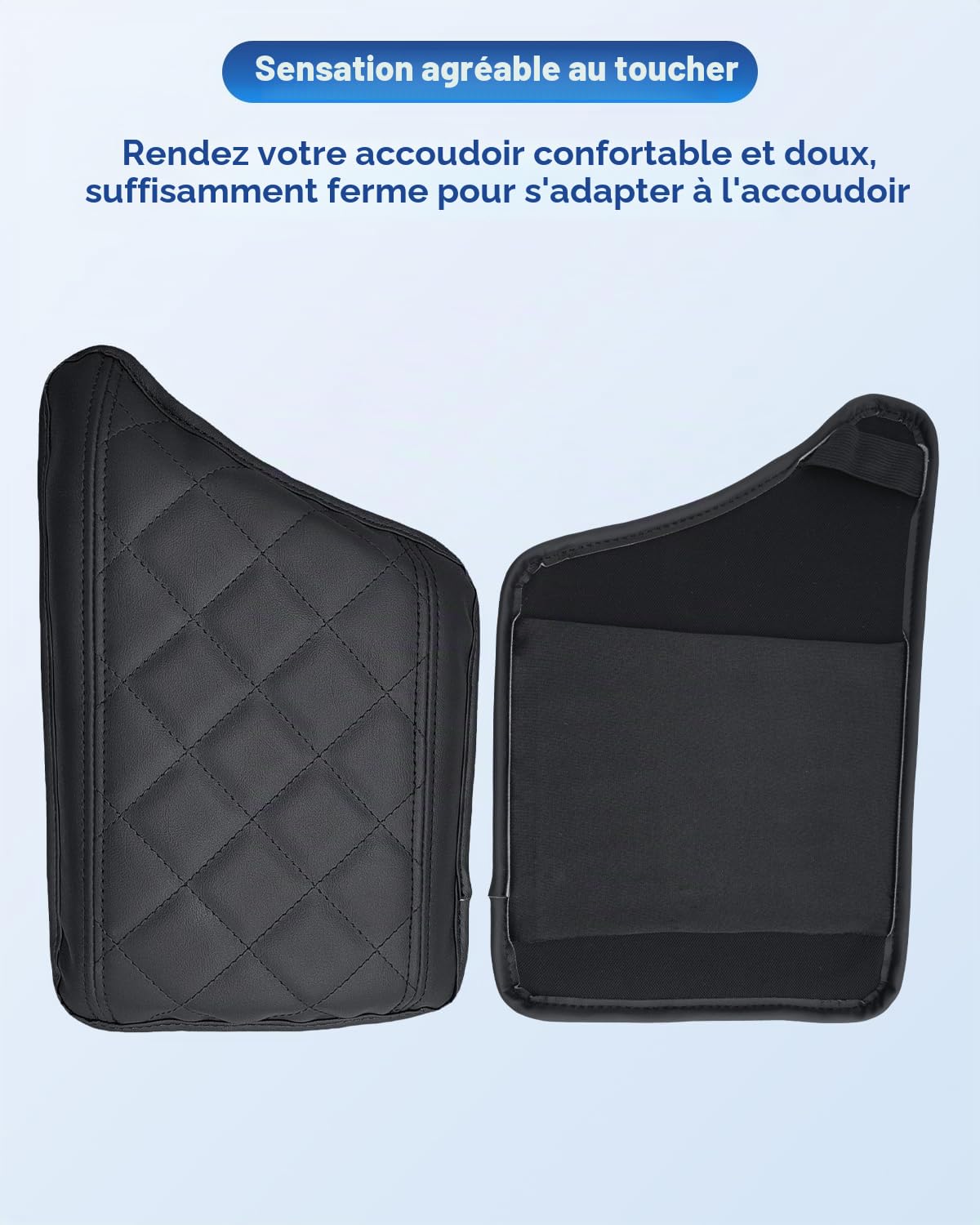 CDEFG Compatible avec Volvo XC90 2016-2023 2024 2025 - Accoudoir central - Protection contre les rayures - Console centrale - En cuir synthétique - Accessoire hybride