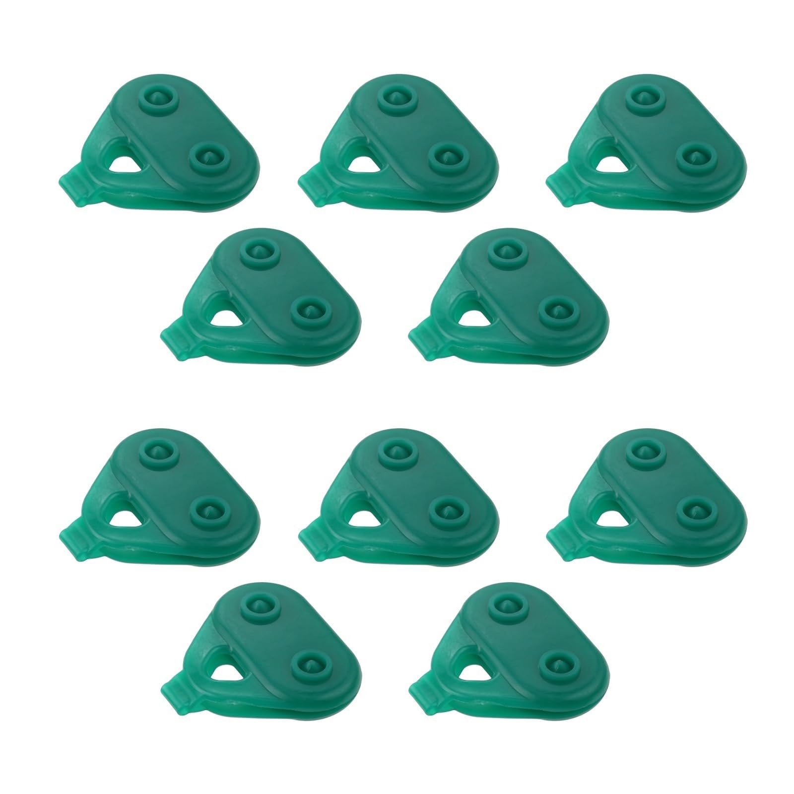 SHOKHI 10pcs Triangle Garden Sunshade Net Clips Greenhouse Film Clamps 53mm/2inch Plastic Shading Mesh Hooks Agriculture Accessories
