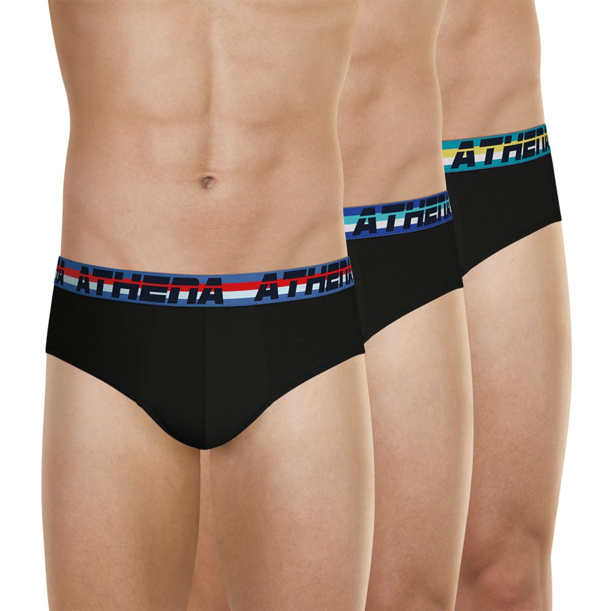 Athéna Men's COTON Underwear, NOIR/NOIR/NOIR,