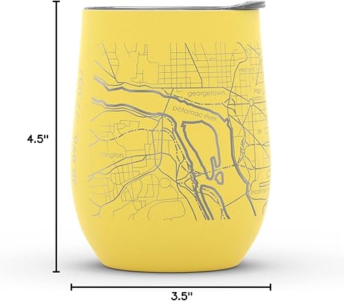 Vista 484 de Well Told Lexington Kentucky Map - Vaso de vino aislado con grabado de mapa de Kentucky, taza de acero inoxidable grabada (12 onzas, verde domingo)