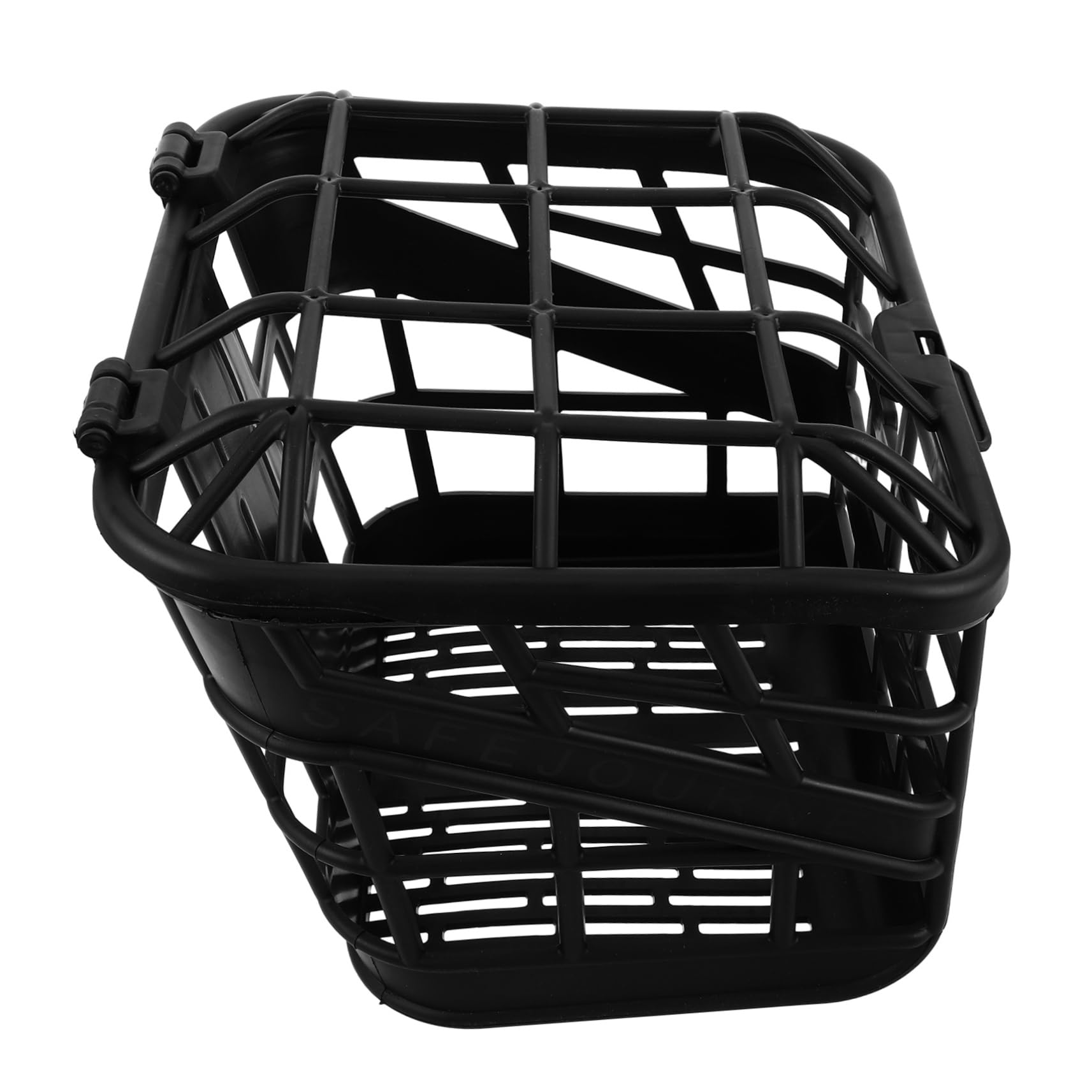 Cesta Delantera de Plástico para Bicicletas Infantiles con Tapa, Negra
