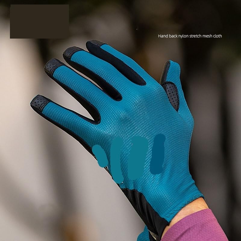 Guanti da Ciclismo Guanti da Ciclismo Sottili e Lunghi Guanti da Ciclismo Professionali da Uomo Antiscivolo(Noir,L)